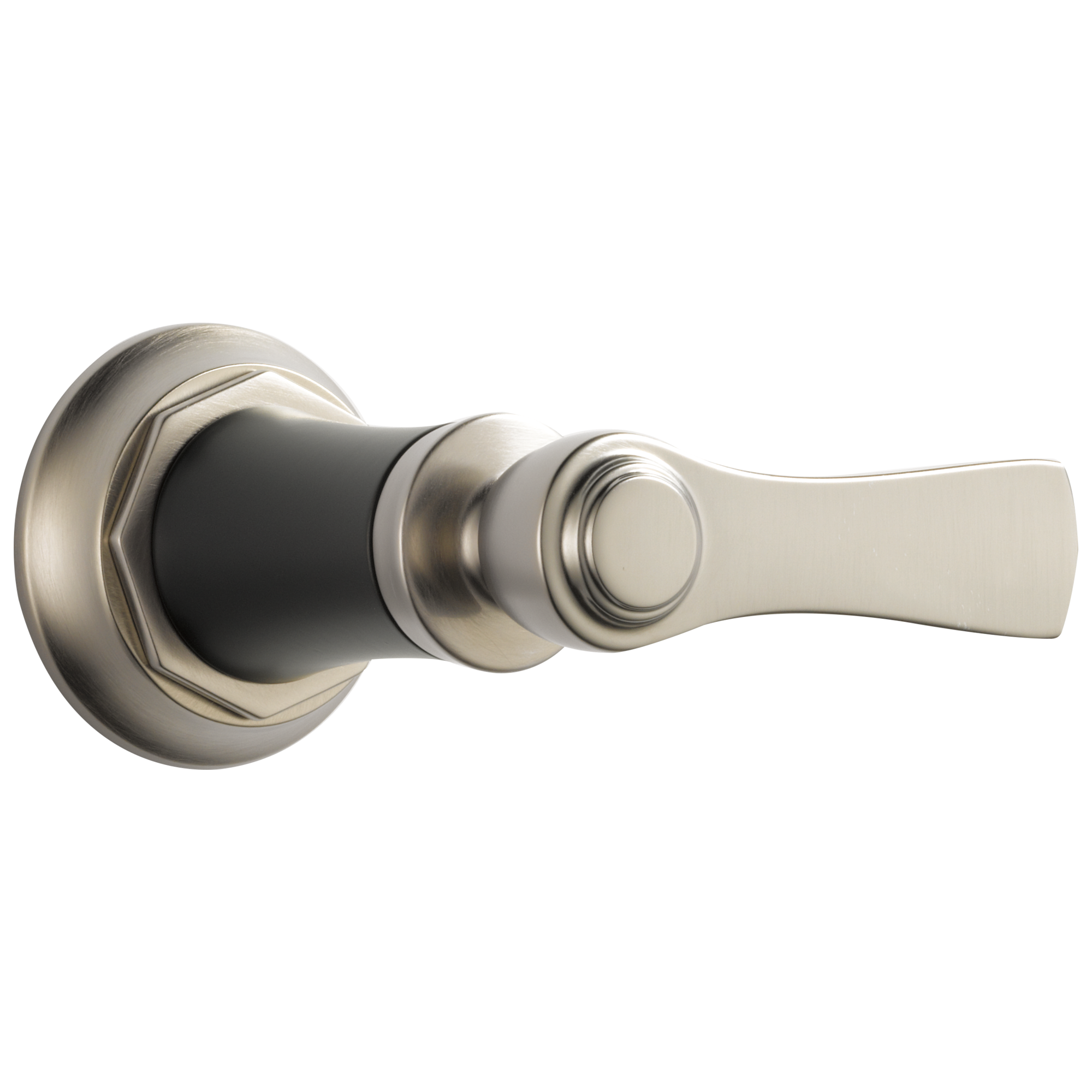luxe nickel /matte black volume control trim