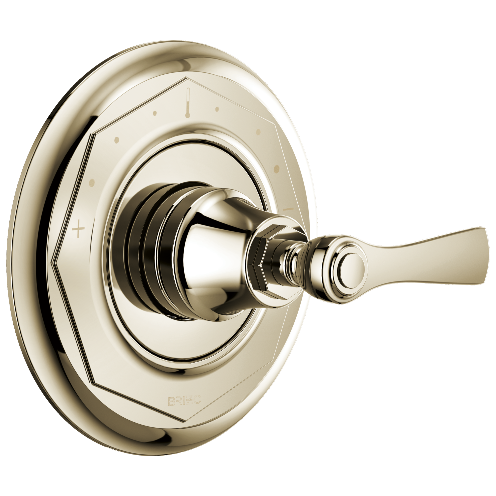 polished nickel thermostatic valve