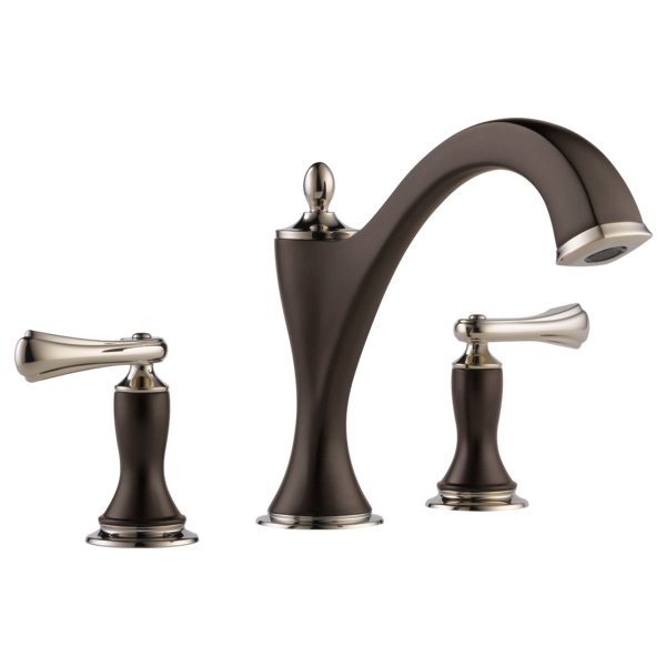 cocoa bronze / polished nickel tub faucet