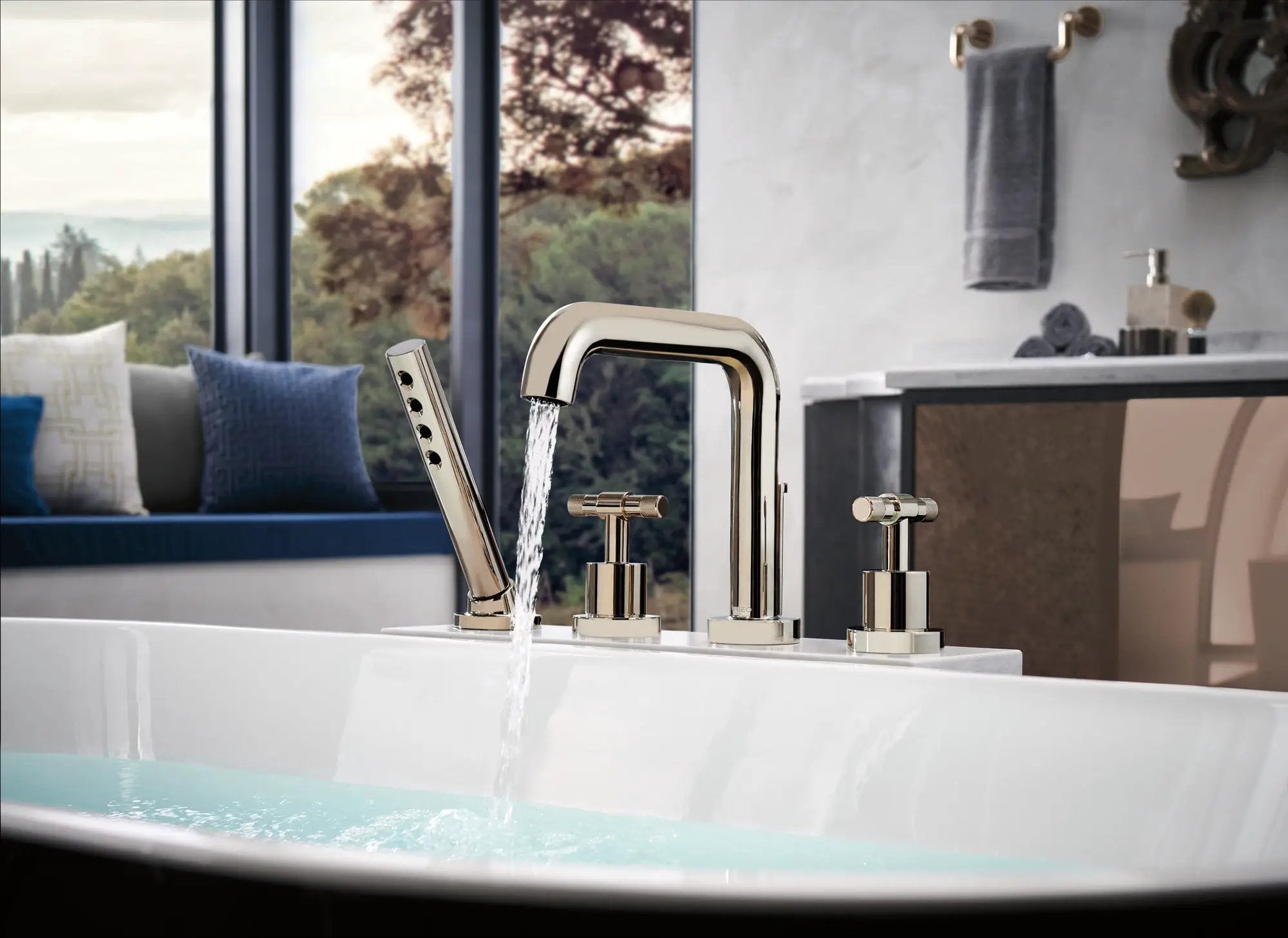 polished nickel handle kit