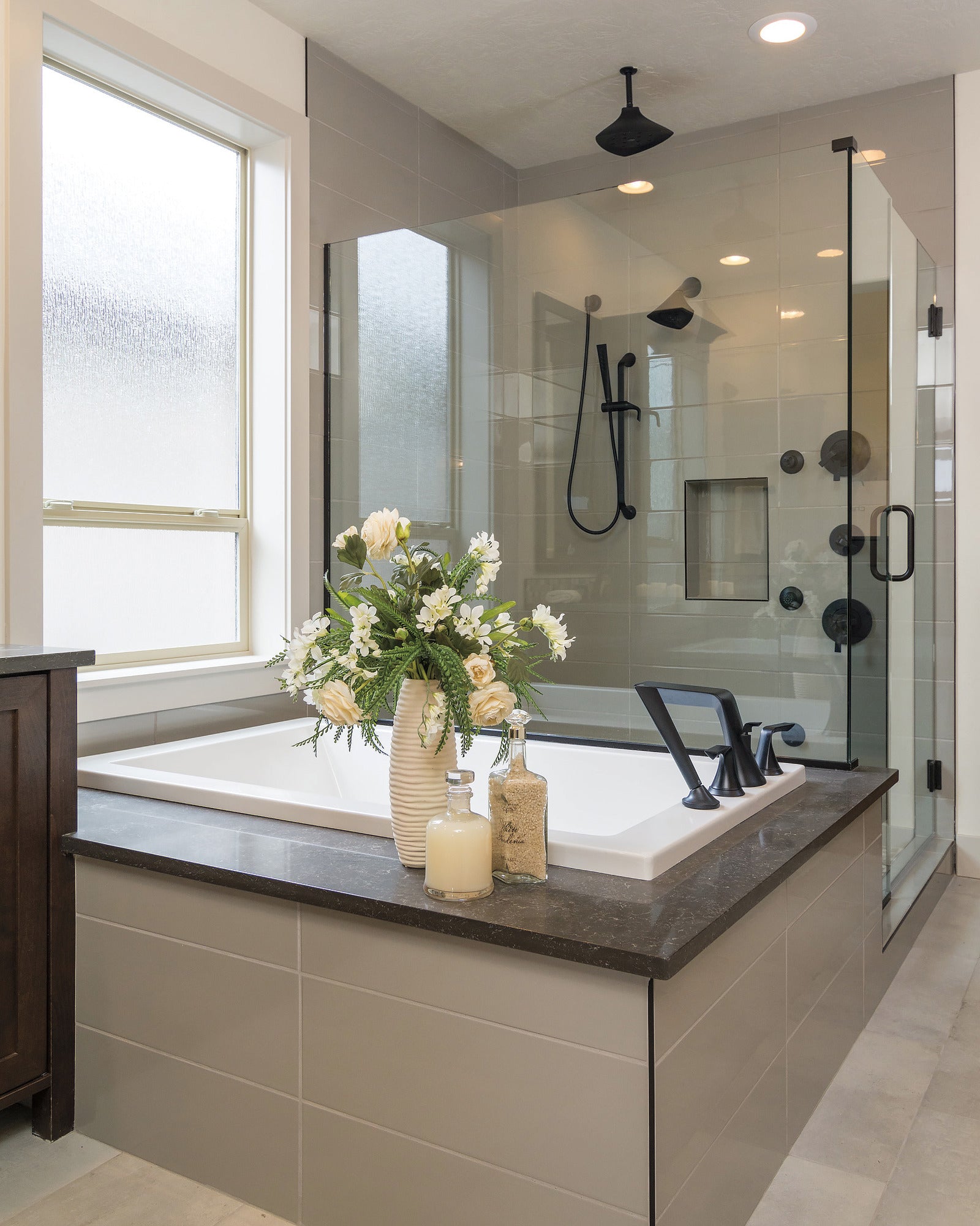 matte black shower arm and flange