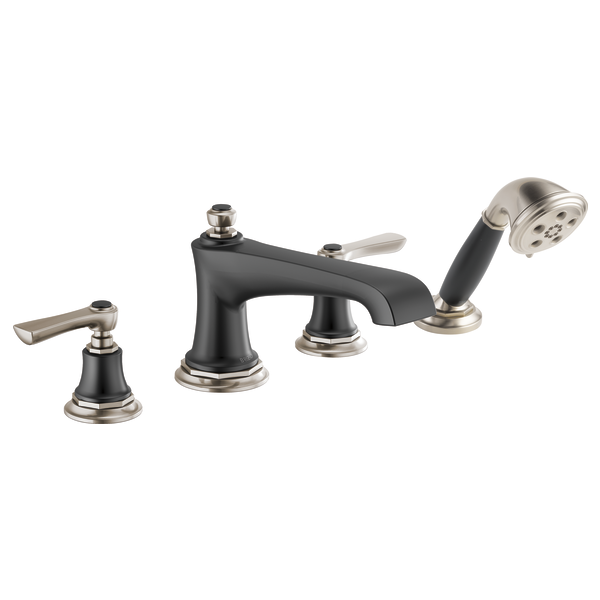 luxe nickel /matte black handshower