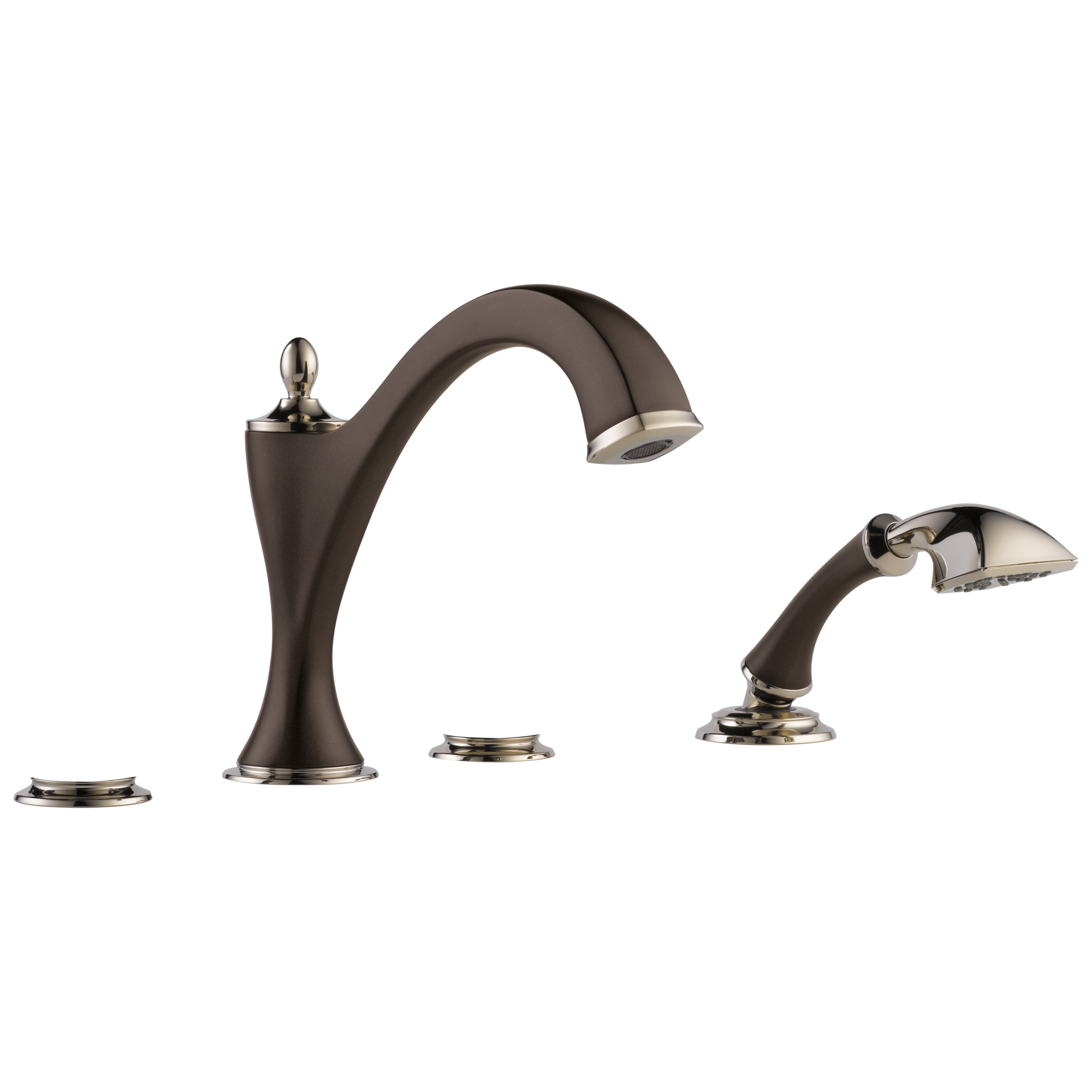 cocoa bronze / polished nickel hand shower