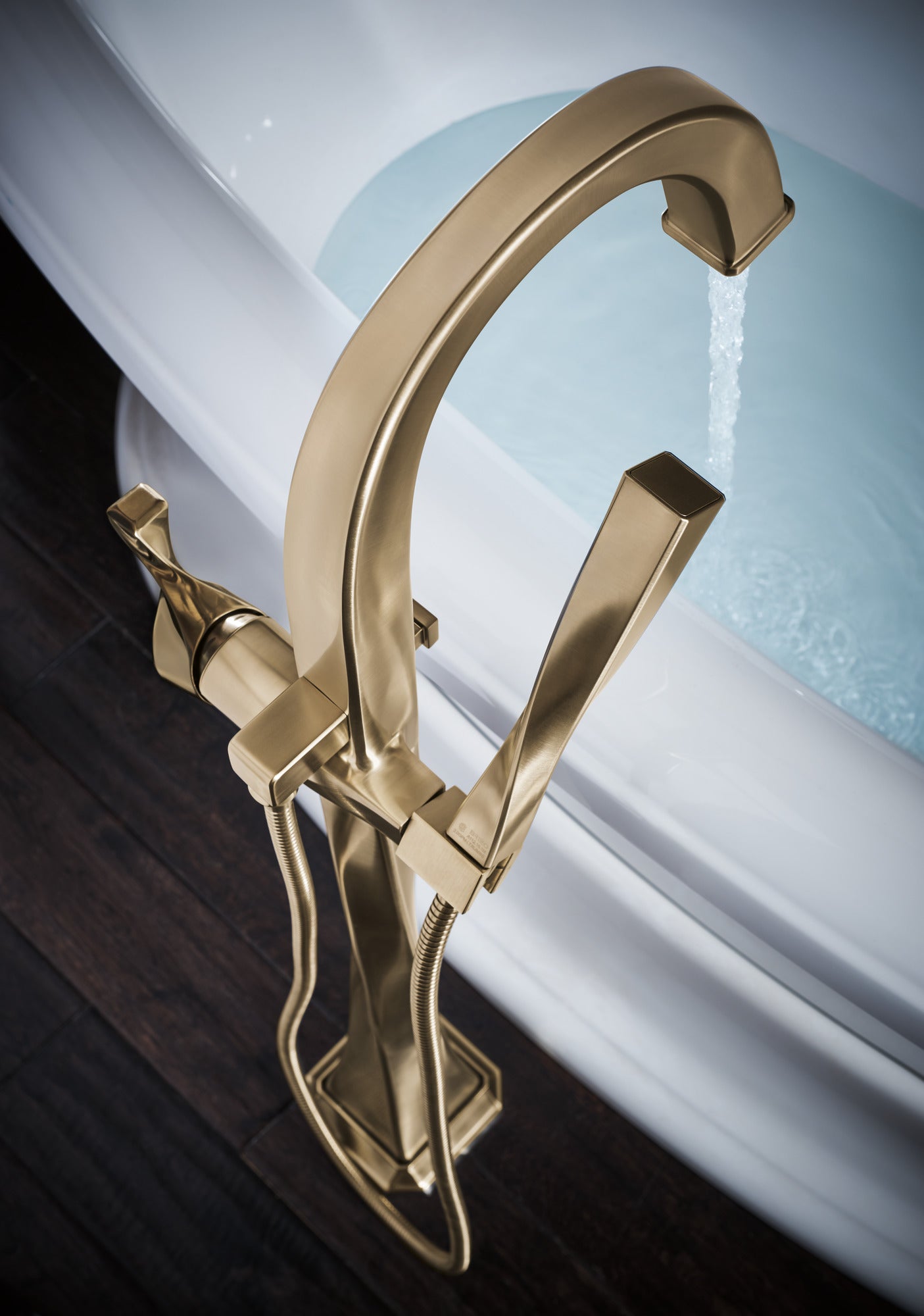 luxe gold tub filler