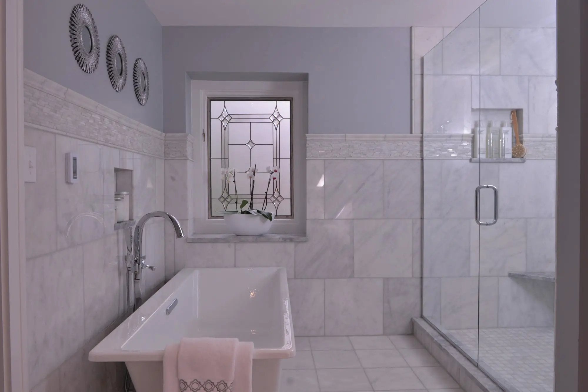 chrome tub filler