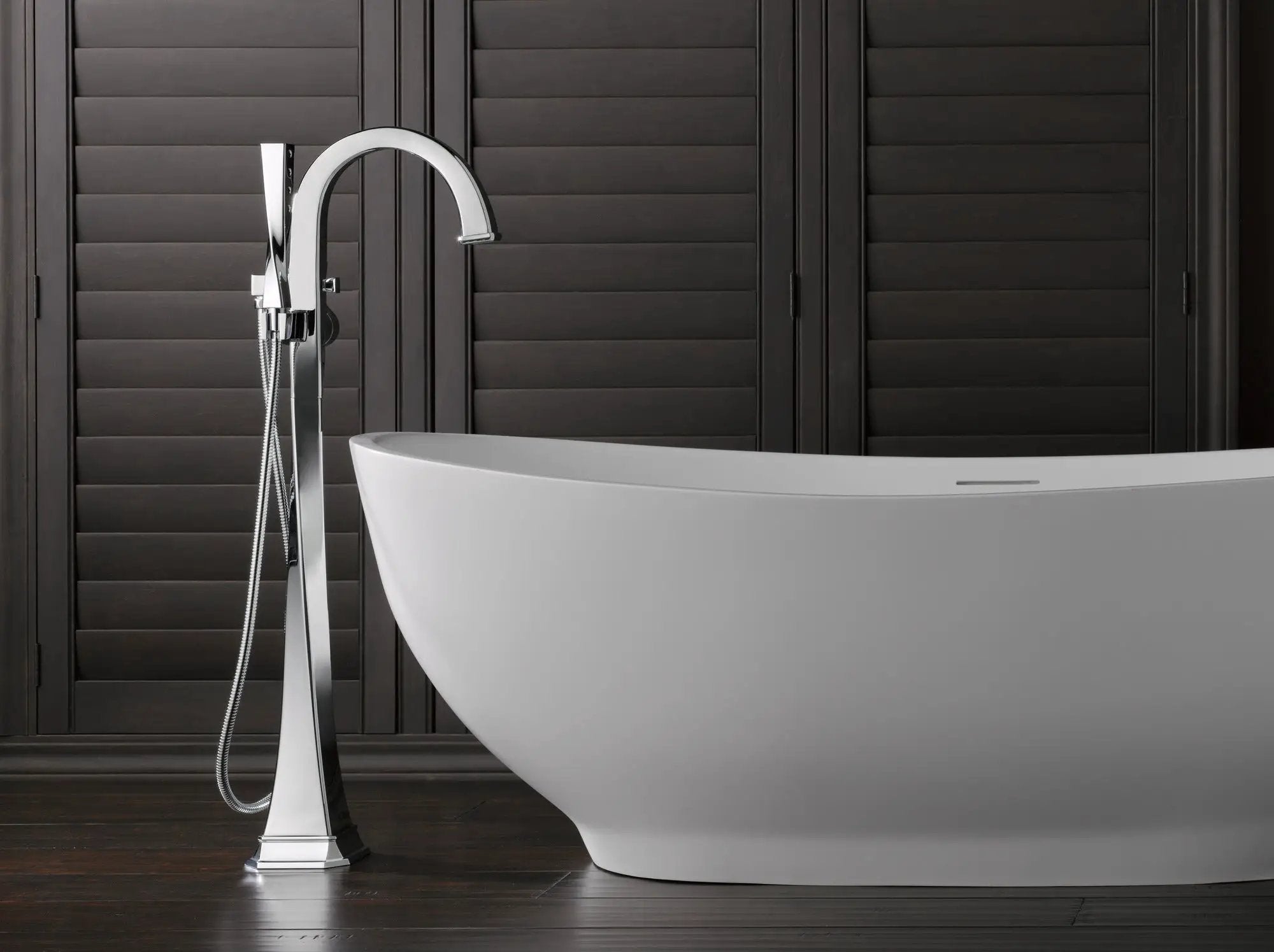 chrome tub filler