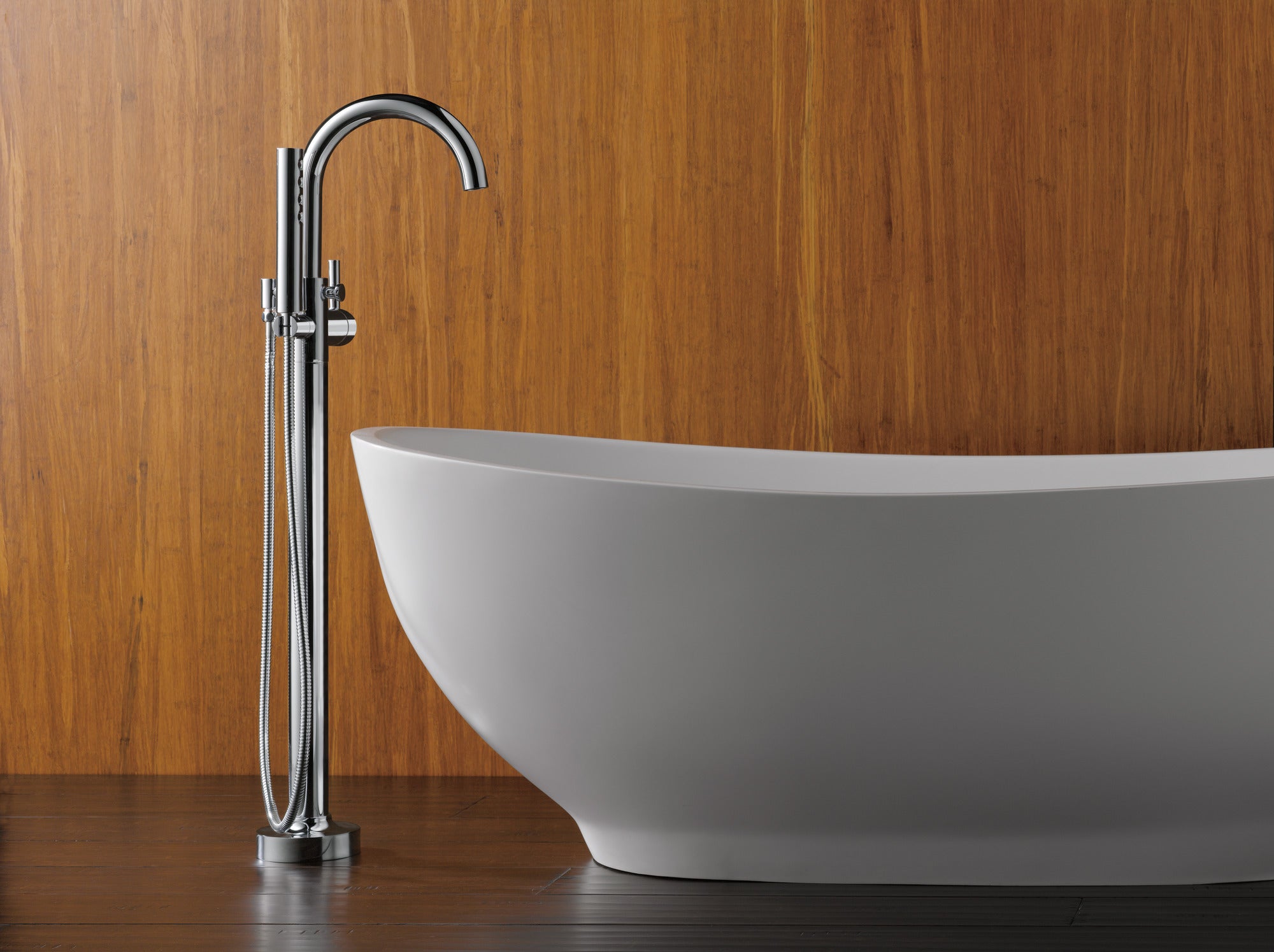 chrome tub filler