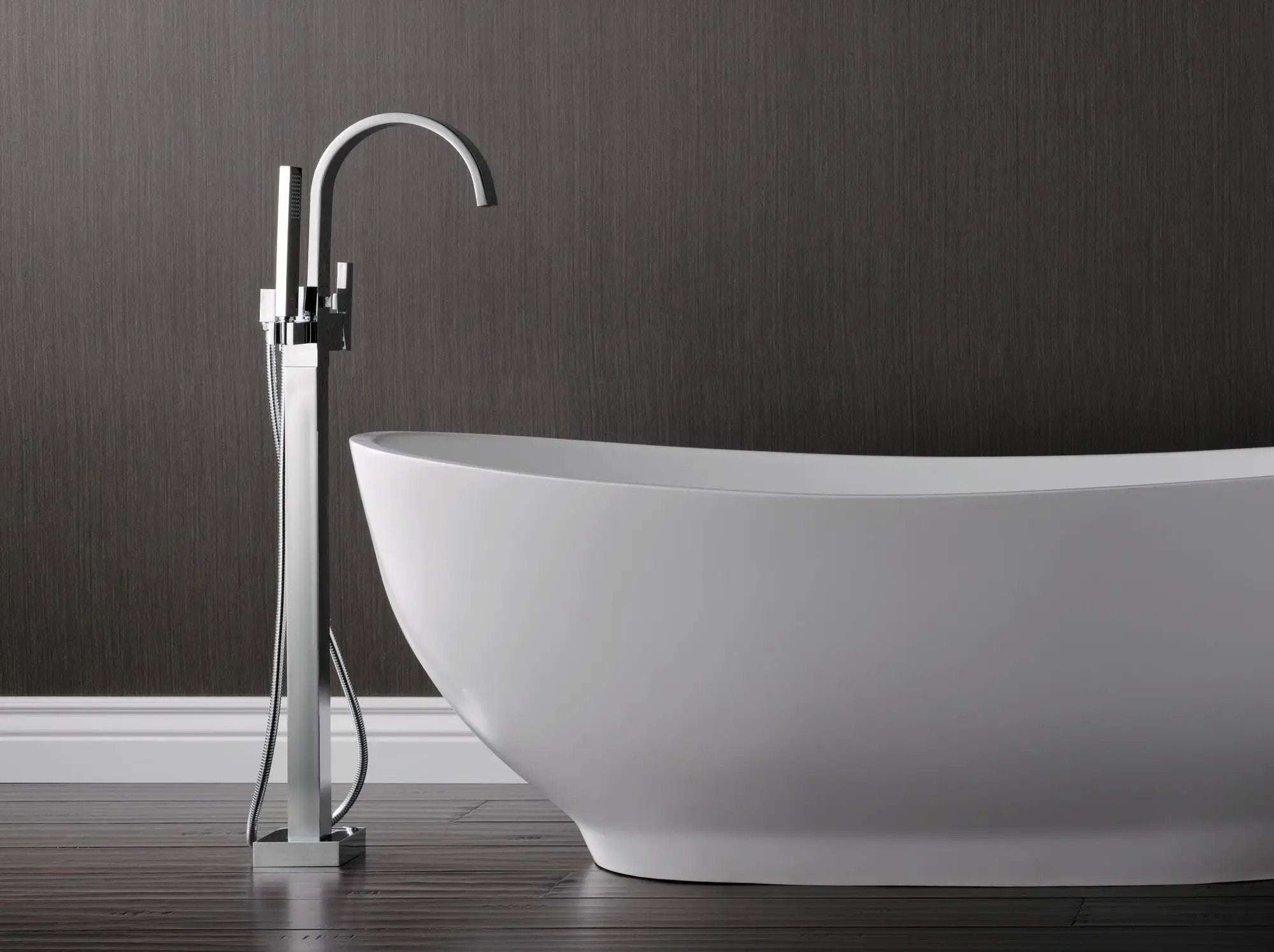 chrome tub filler