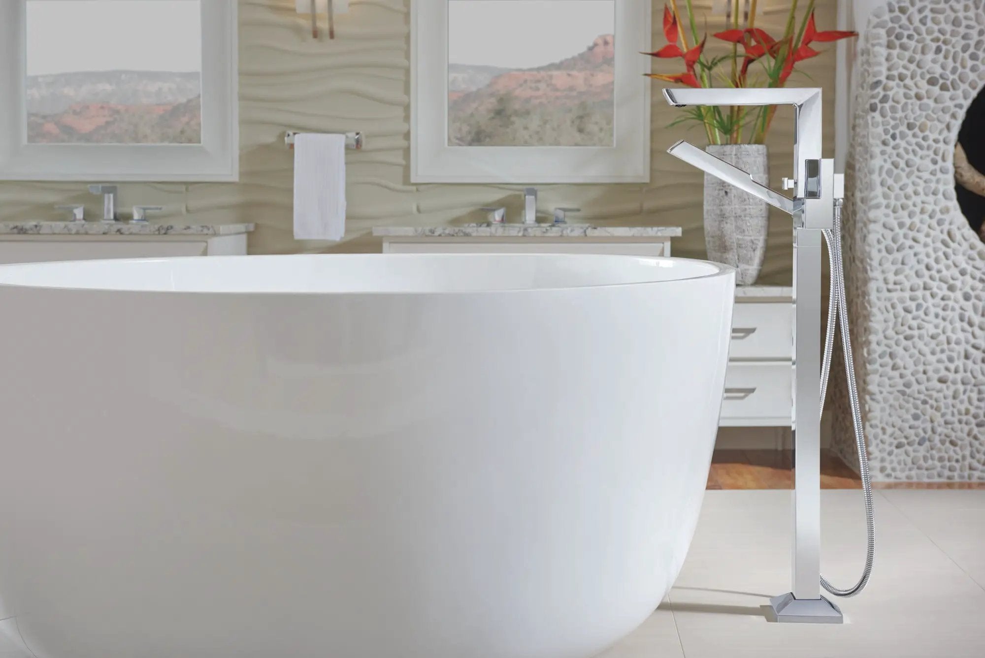 chrome tub filler