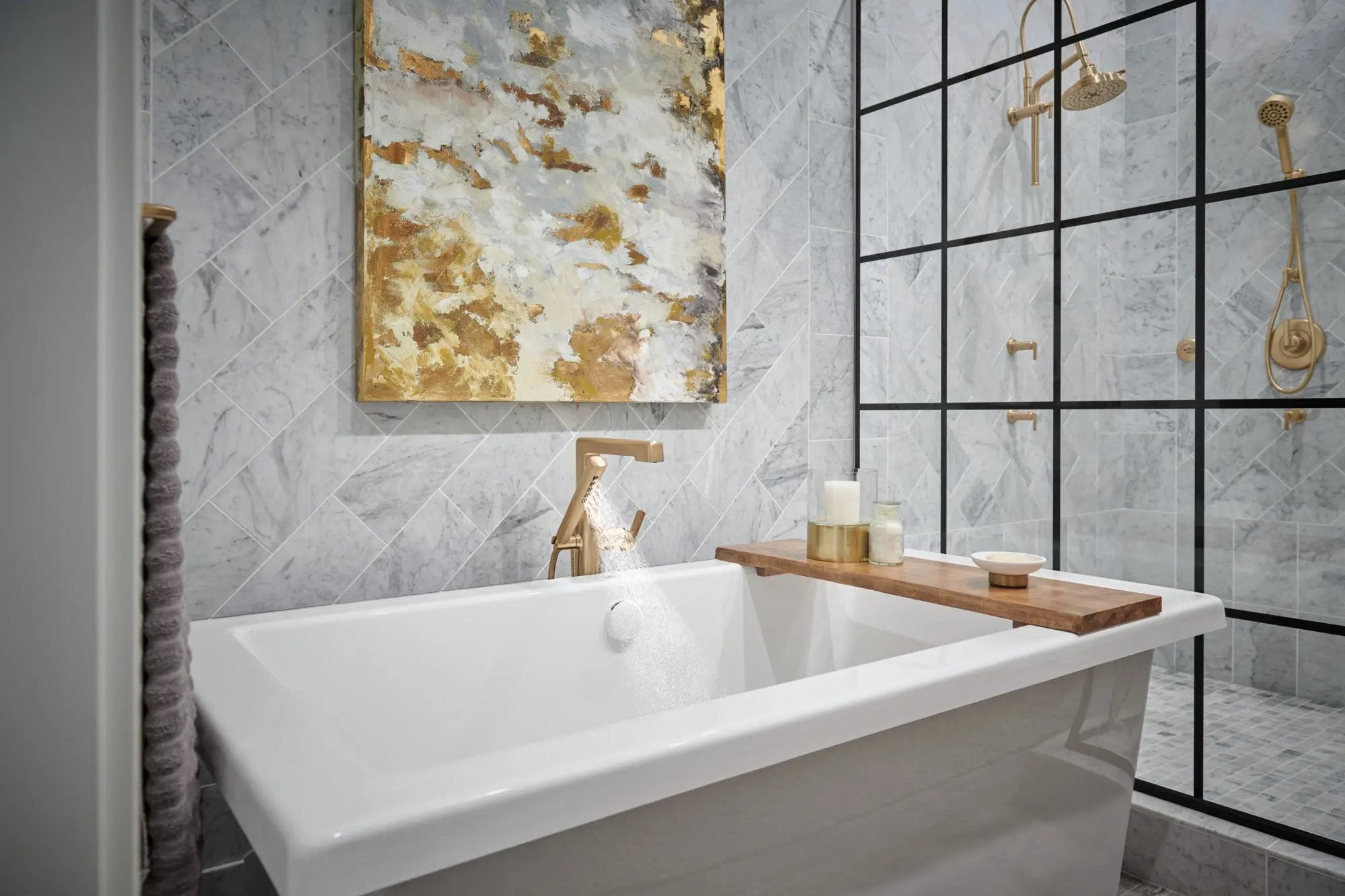 luxe gold tub filler