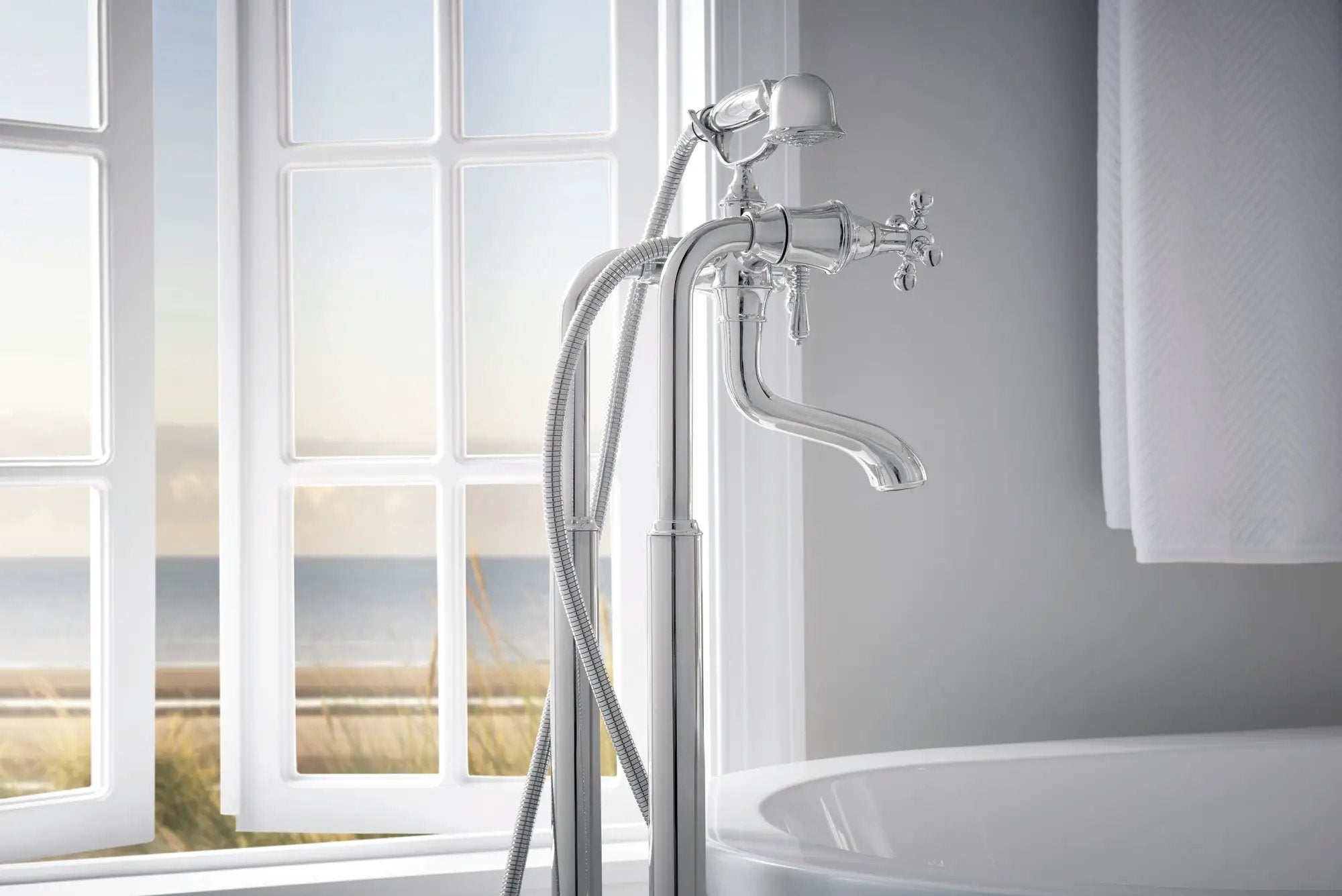 chrome tub filler risers