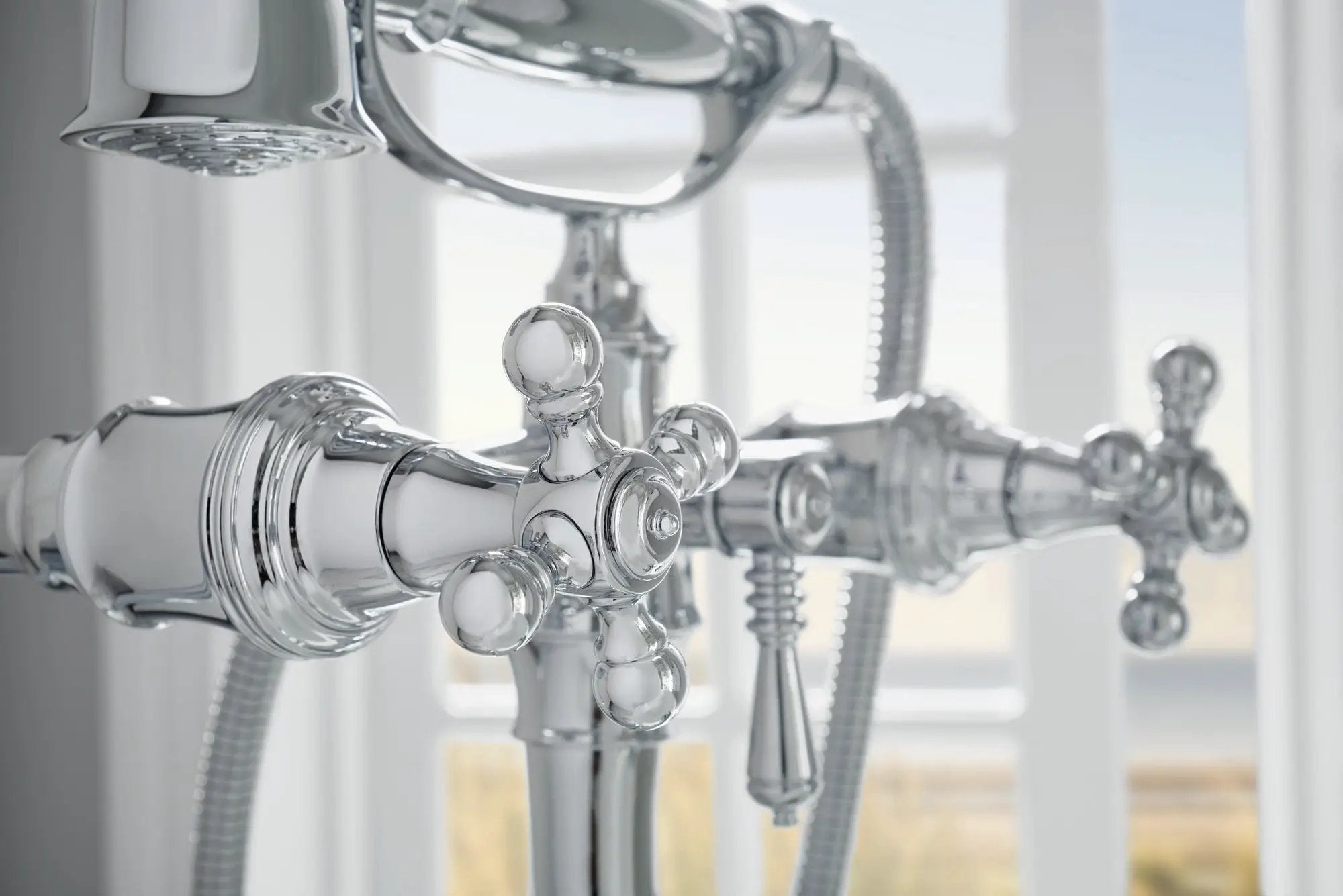 chrome tub filler risers