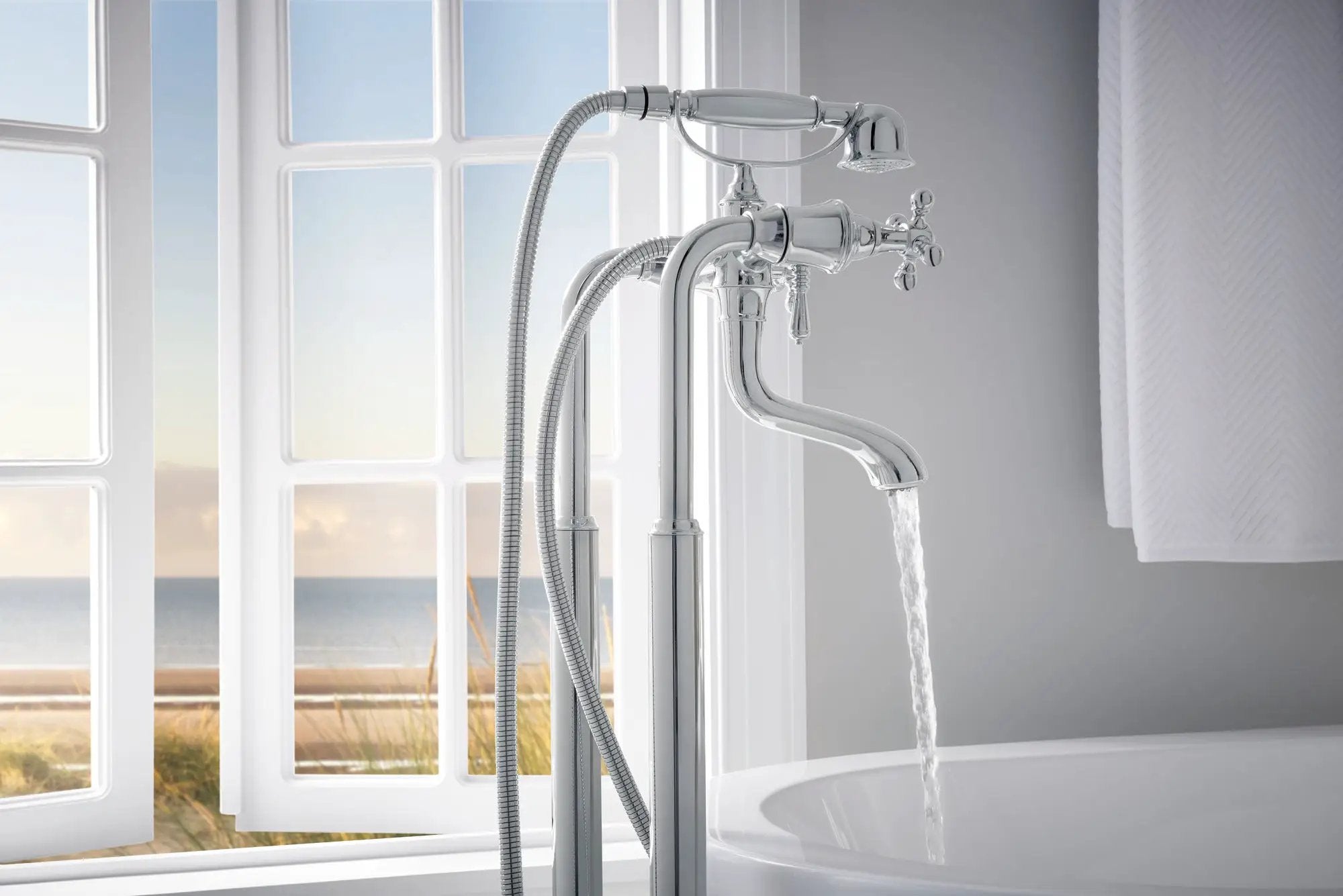 chrome tub filler risers