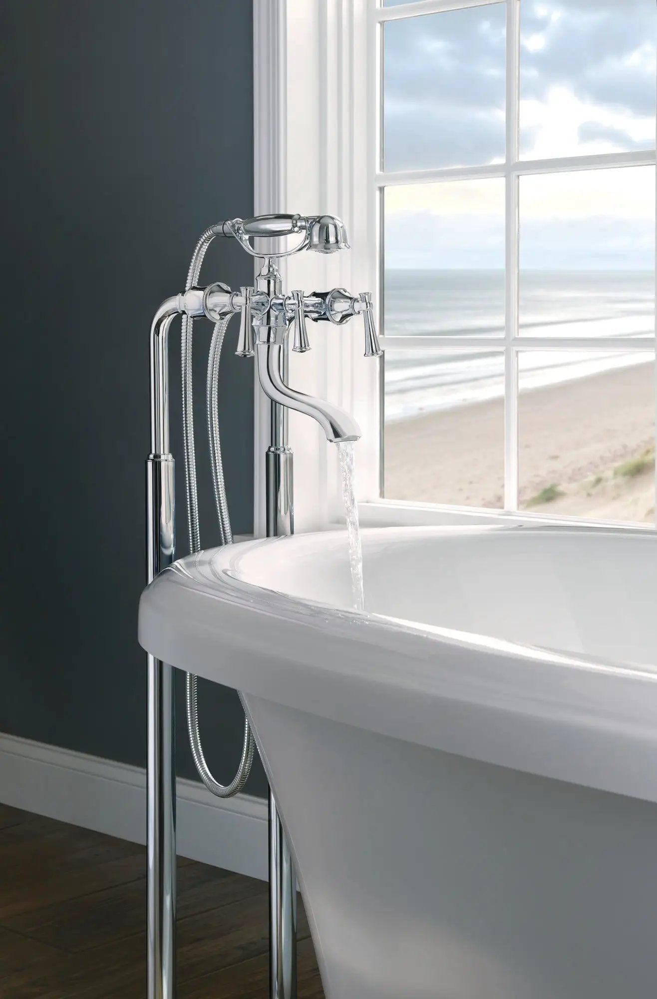 chrome tub filler risers