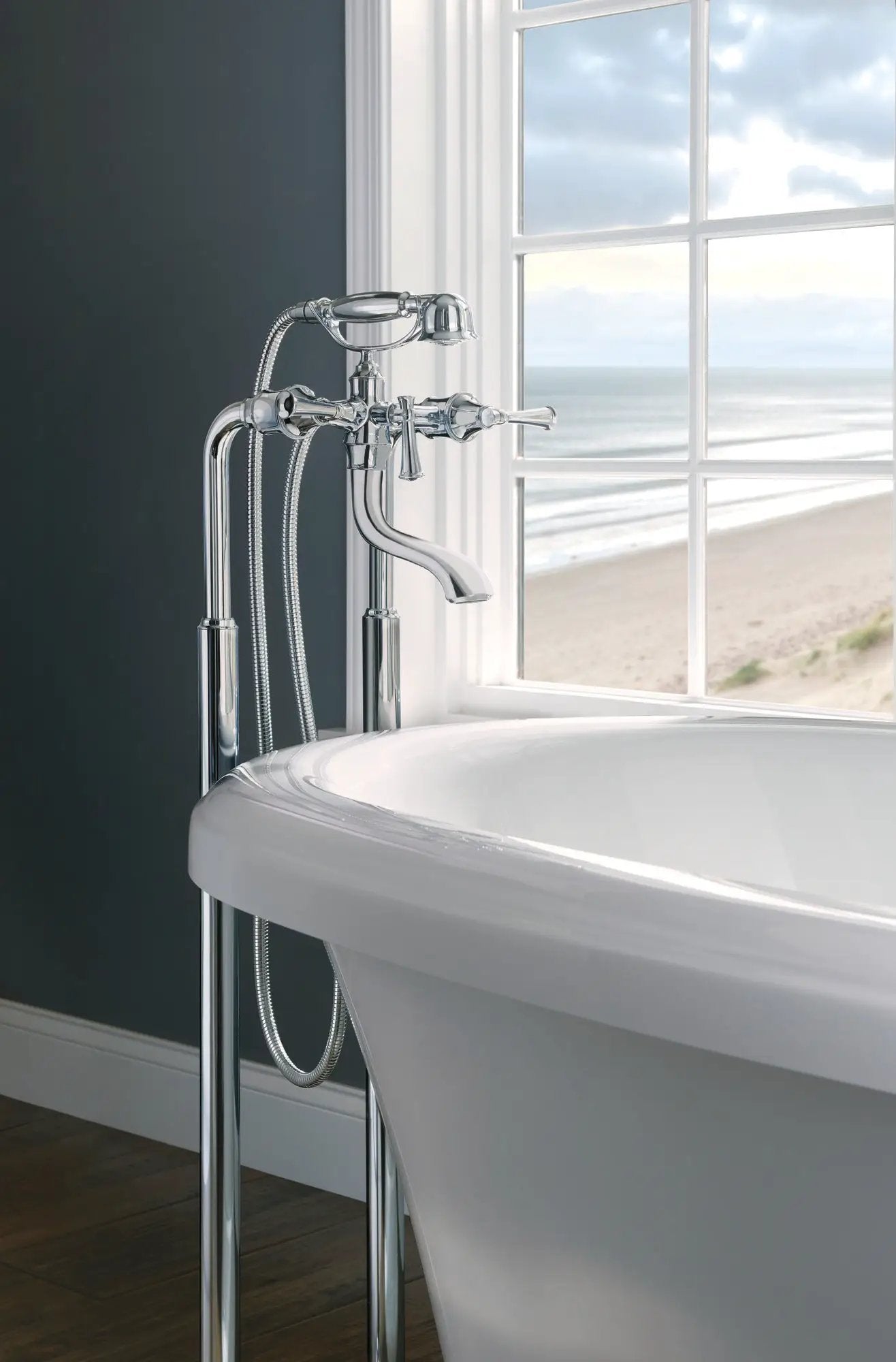 chrome tub filler risers