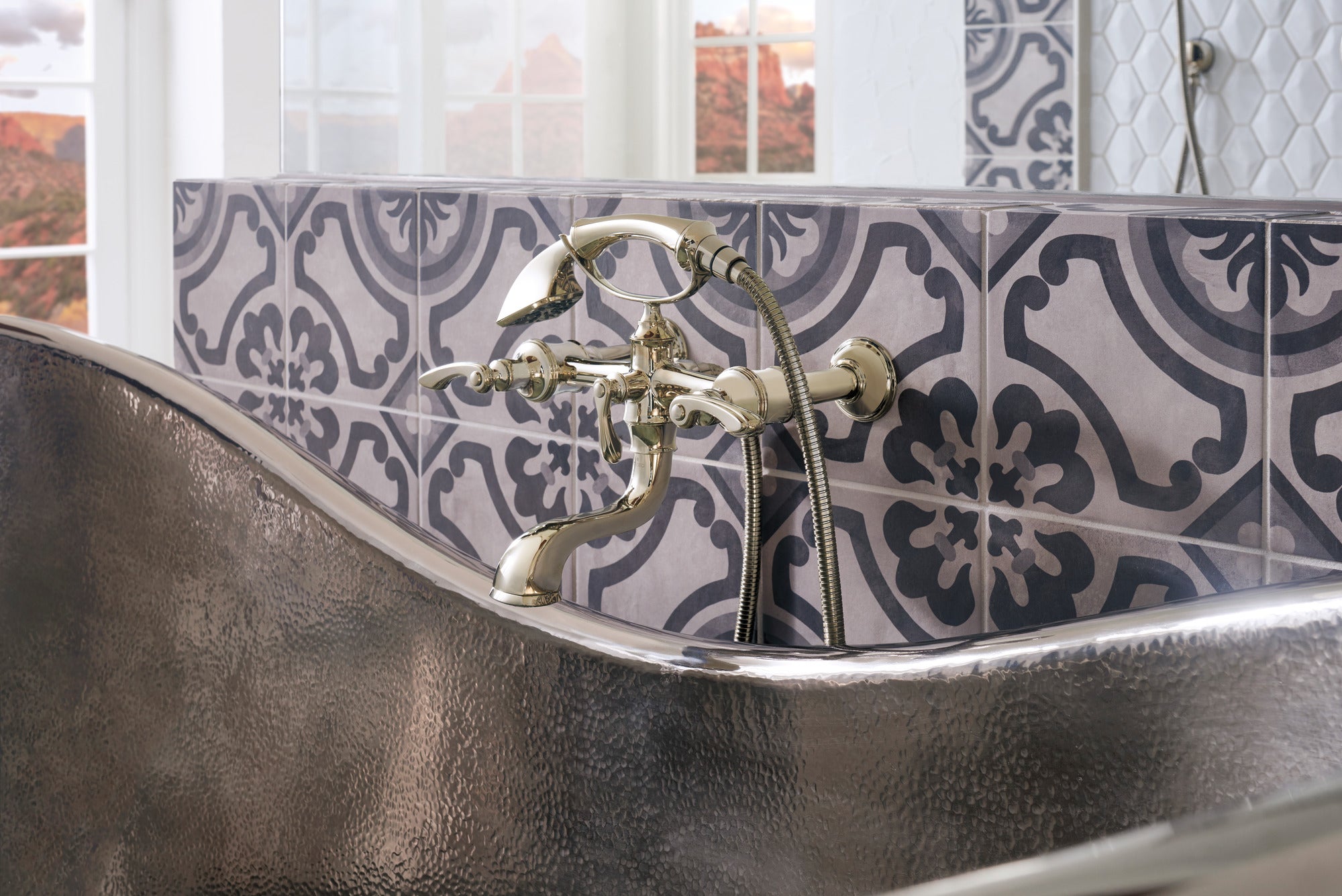 polished nickel tub filler trim kit