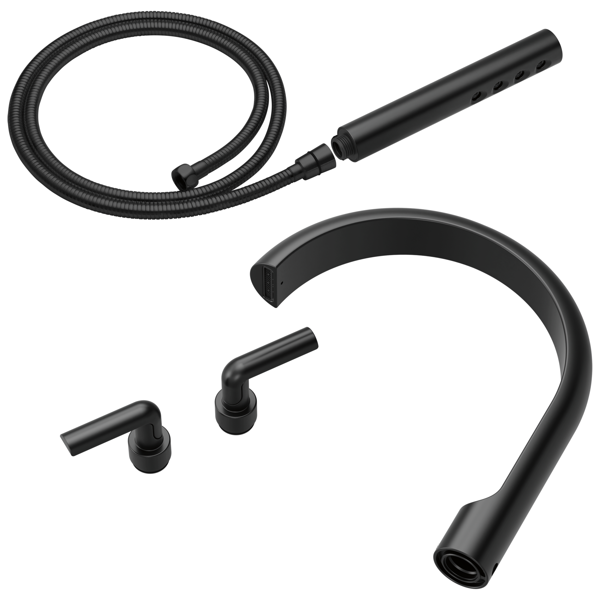Brizo Roccesco Two-Handle Tub Filler Trim Kit with Bent Lever Handles
