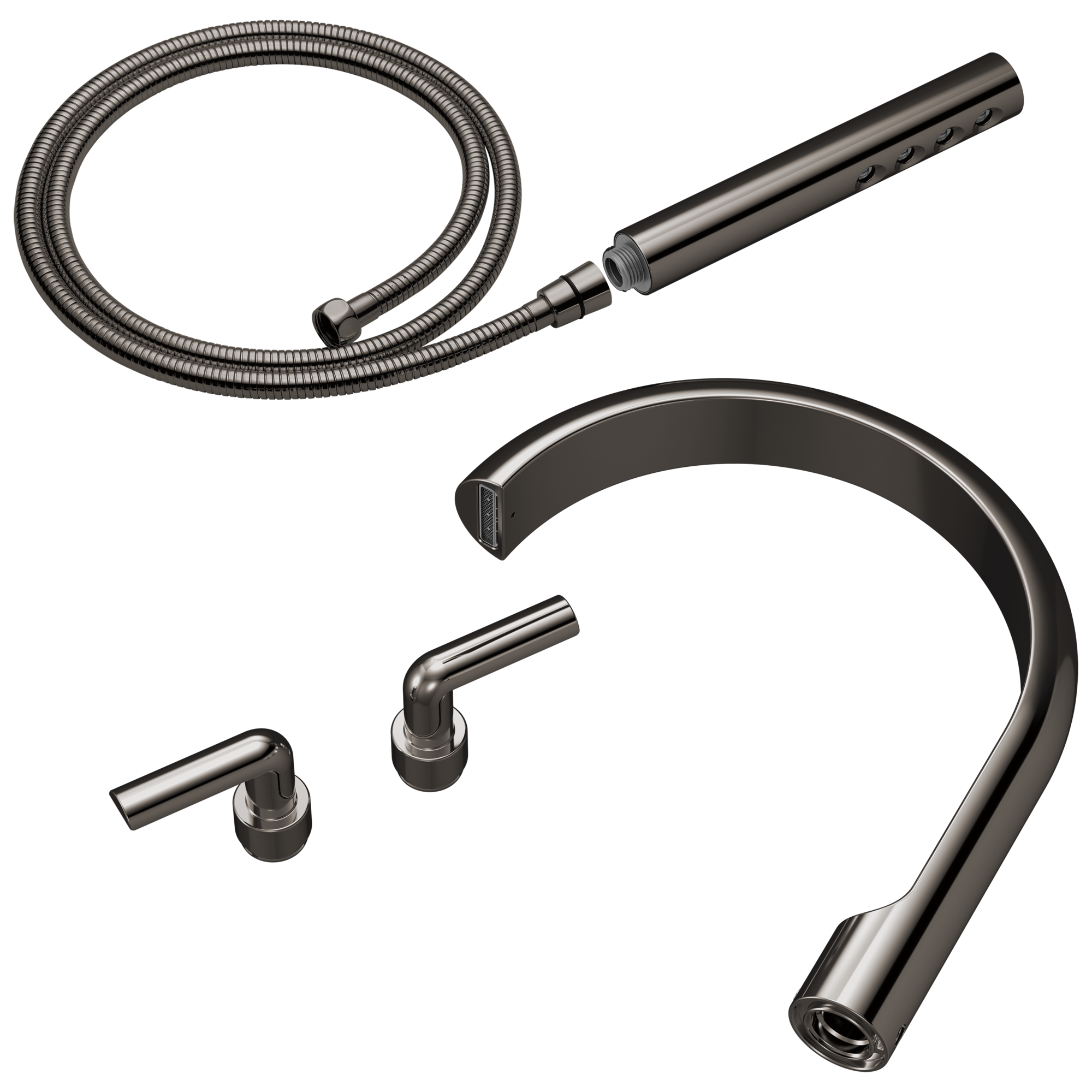 Brizo Roccesco Two-Handle Tub Filler Trim Kit with Bent Lever Handles