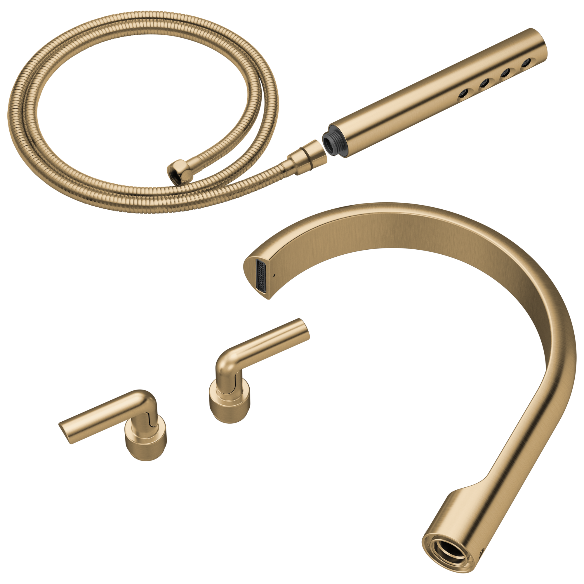 Brizo Roccesco Two-Handle Tub Filler Trim Kit with Bent Lever Handles