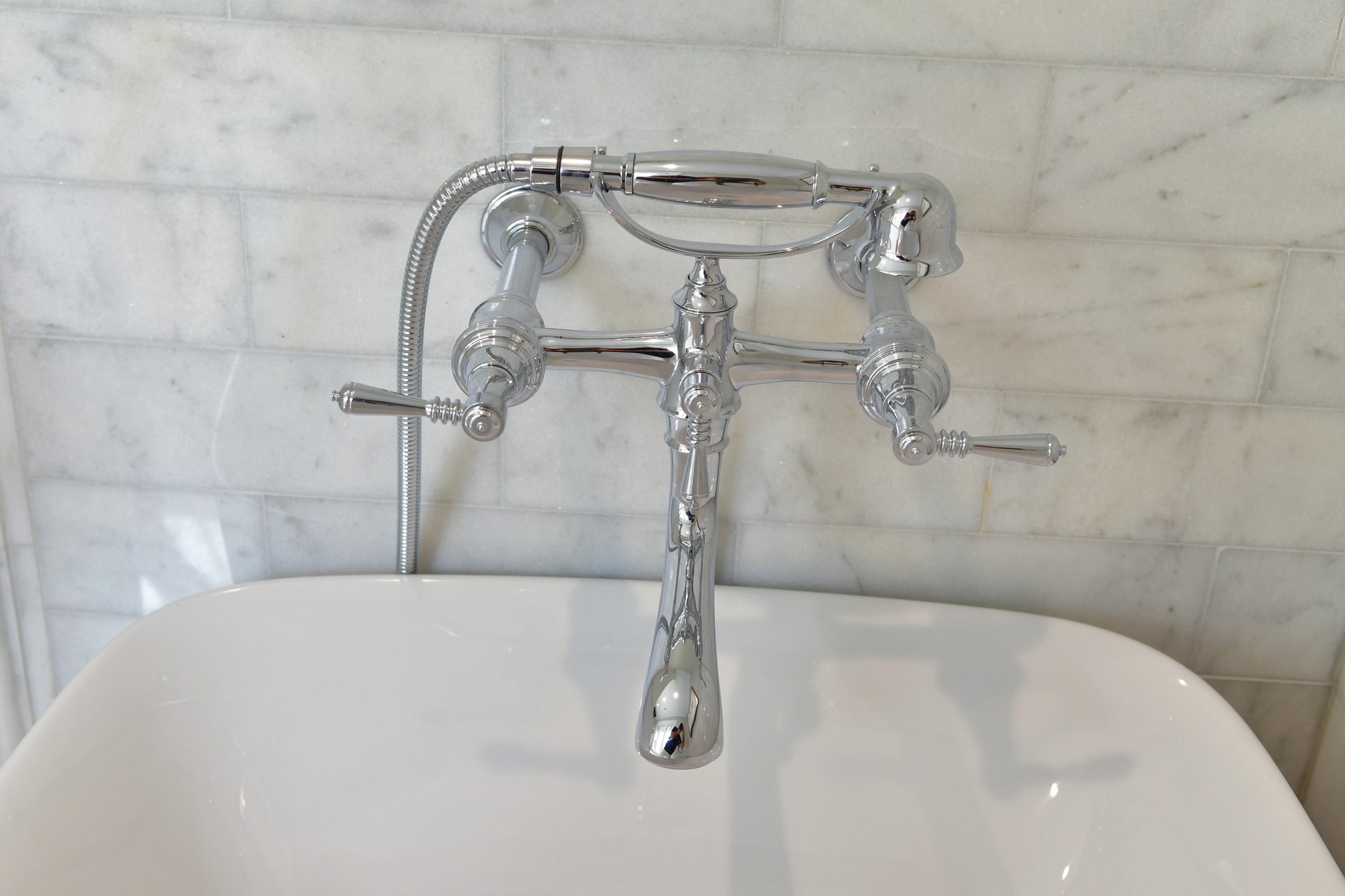 chrome tub filler unions