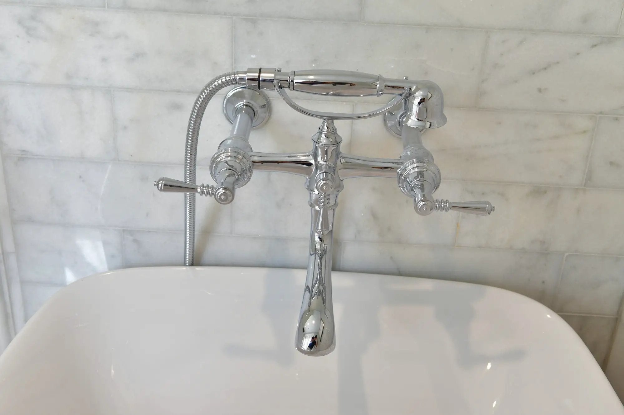 chrome tub filler unions