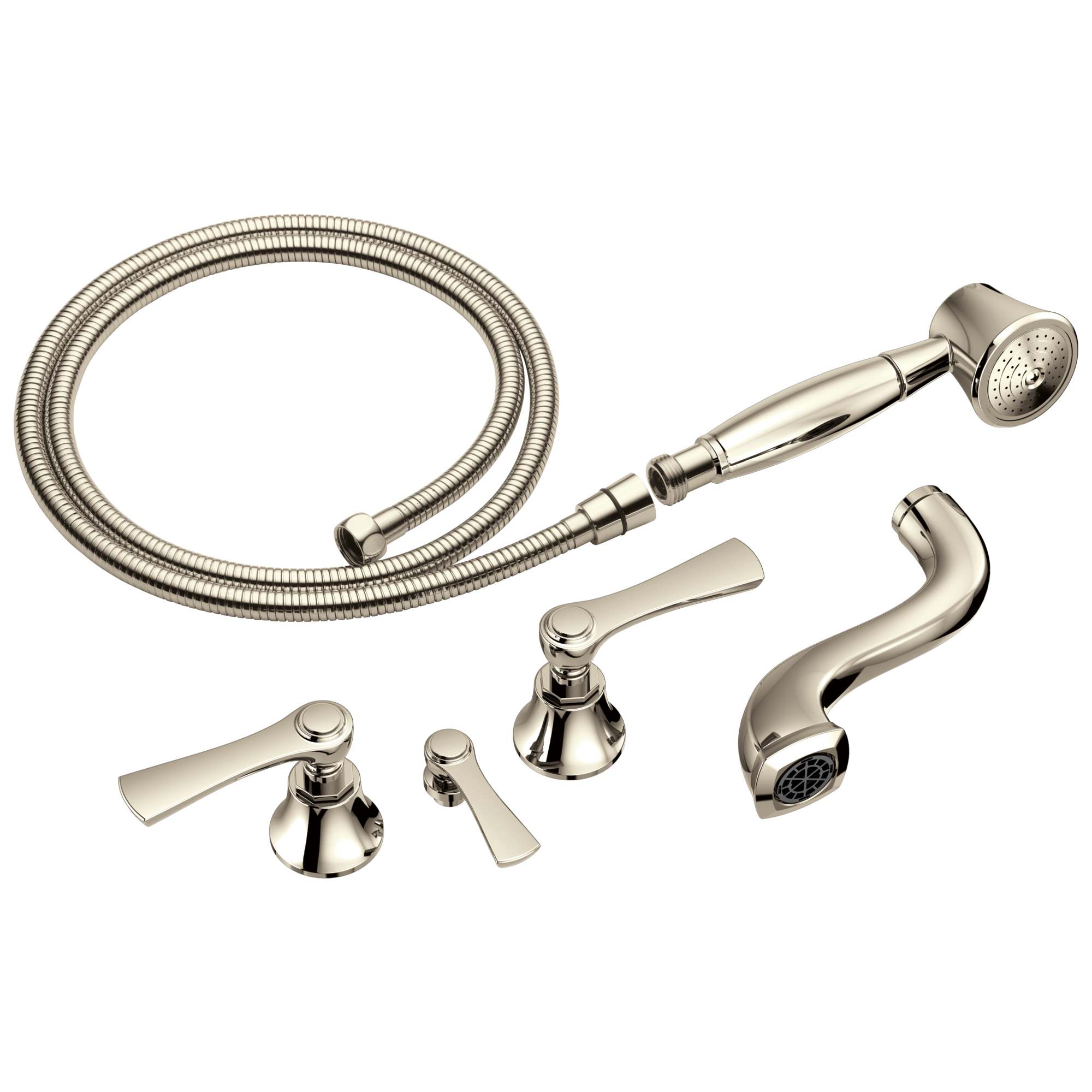 polished nickel tub filler trim kit