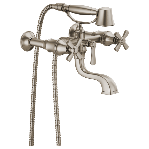 Brizo Rook Two-Handle Tub Filler Trim Kit with Cross Handles