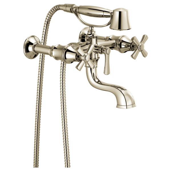 Brizo Rook Two-Handle Tub Filler Trim Kit with Cross Handles