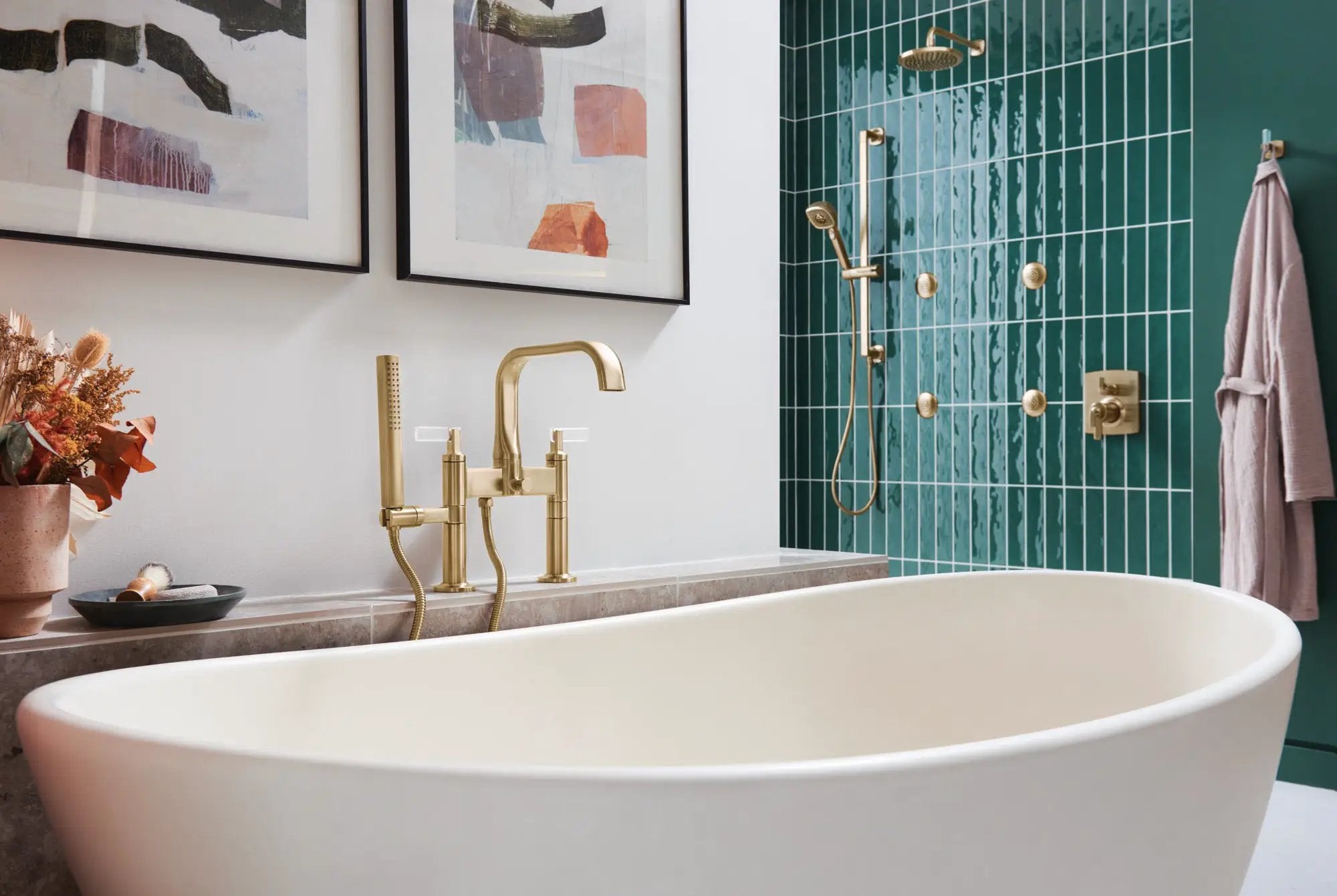 luxe gold tub filler