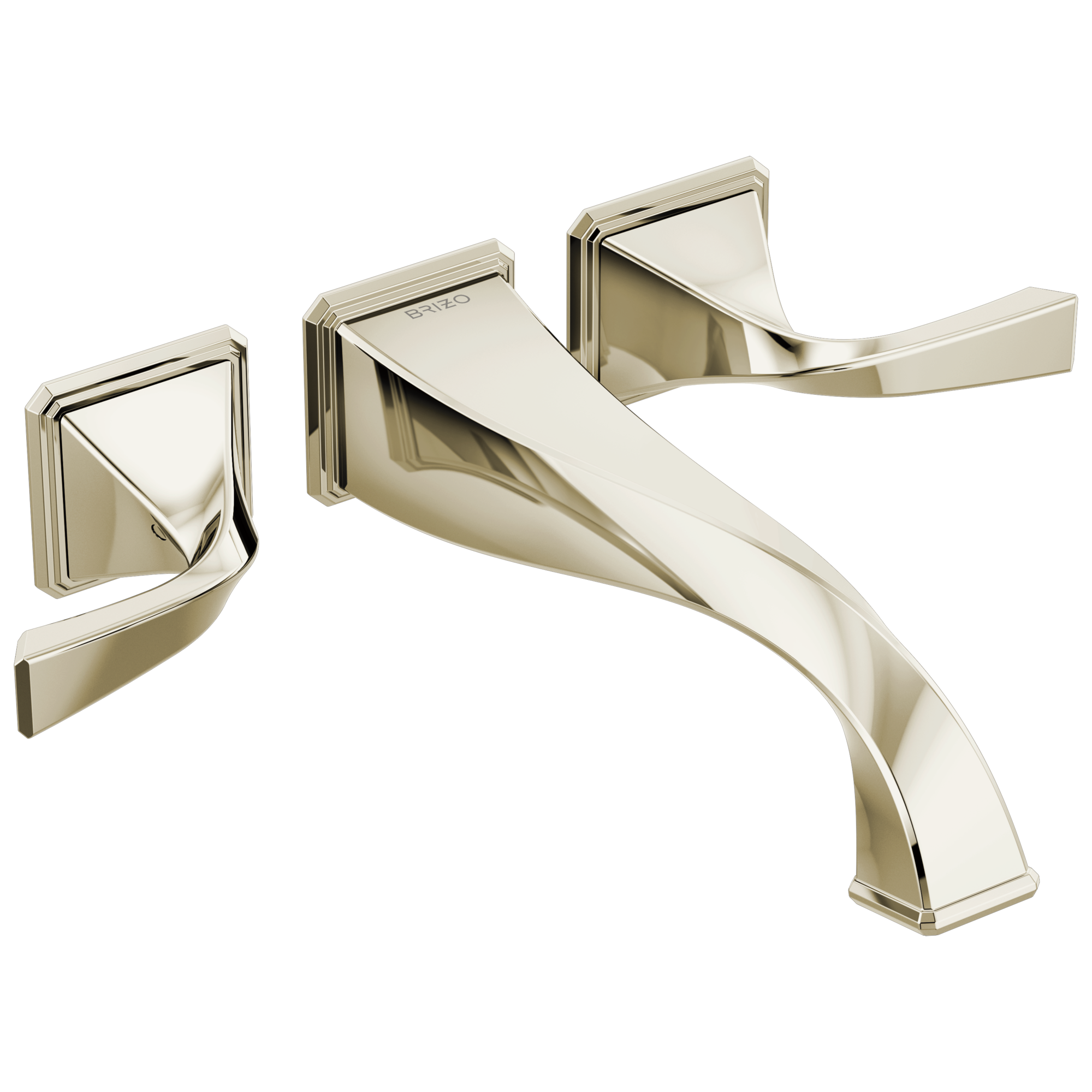 polished nickel tub filler