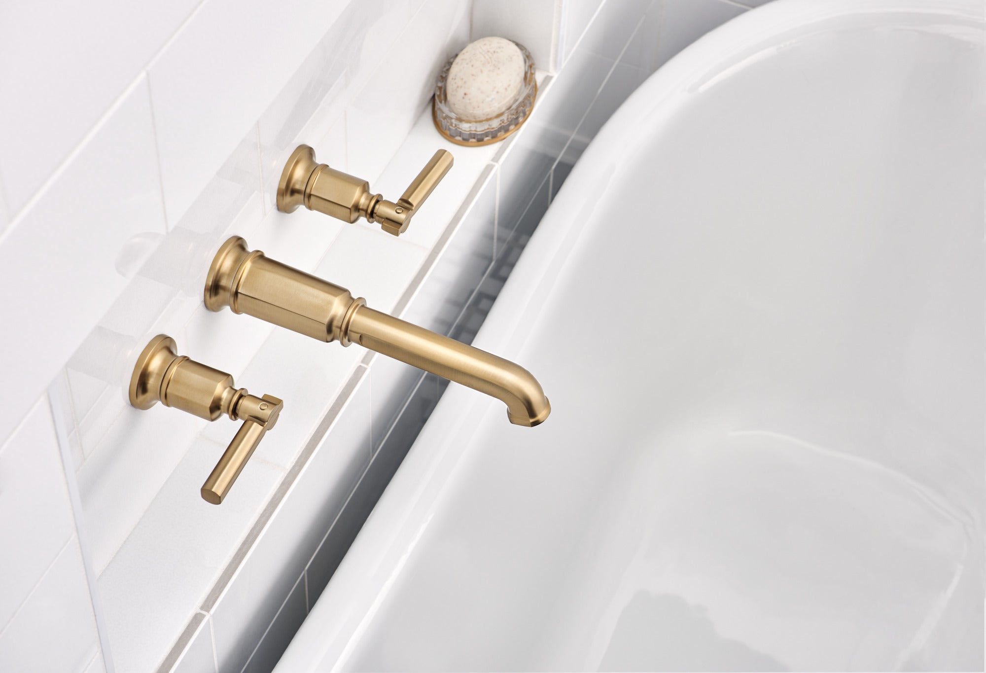 luxe gold tub filler