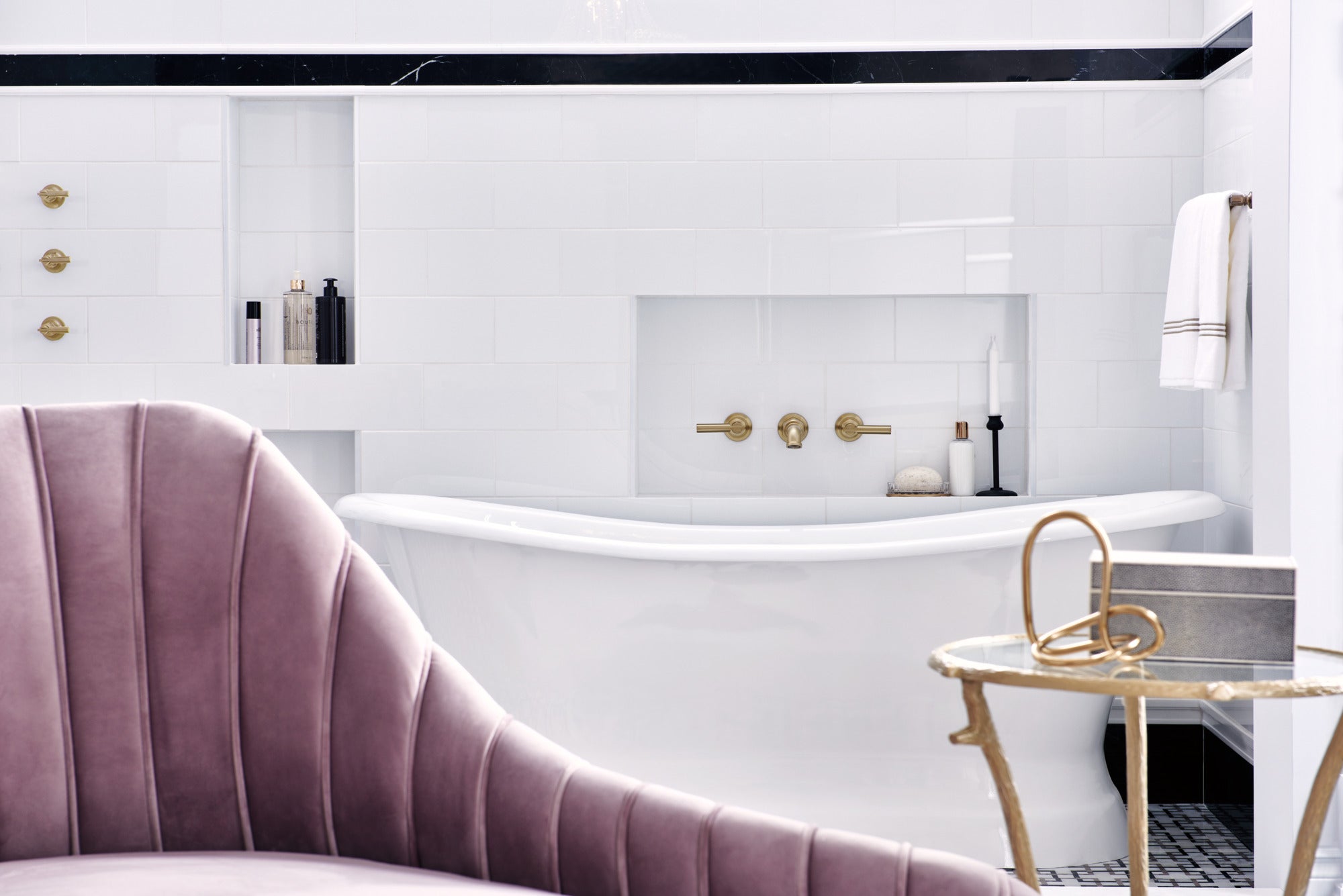 luxe gold tub filler