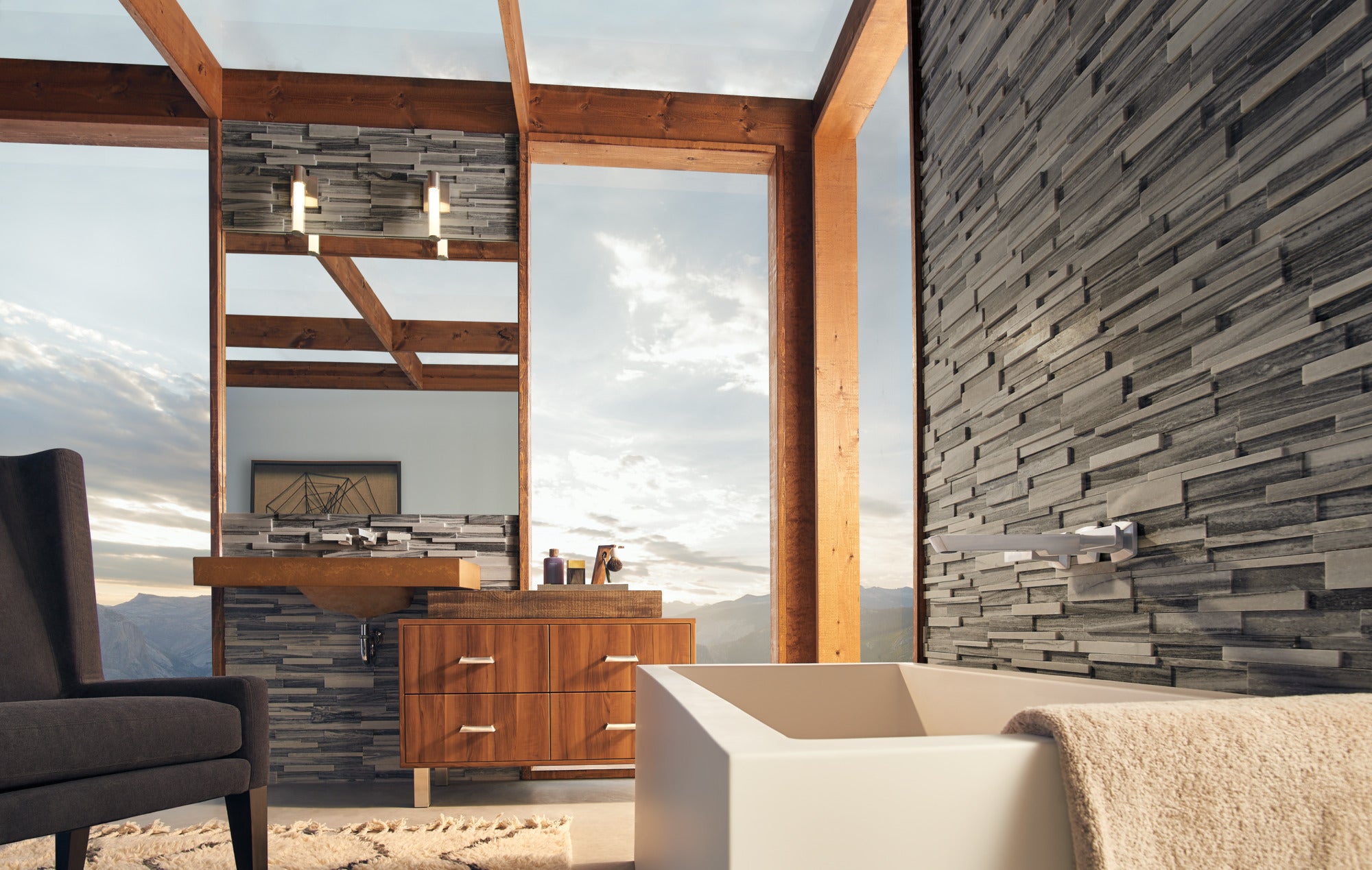 luxe nickel tub filler