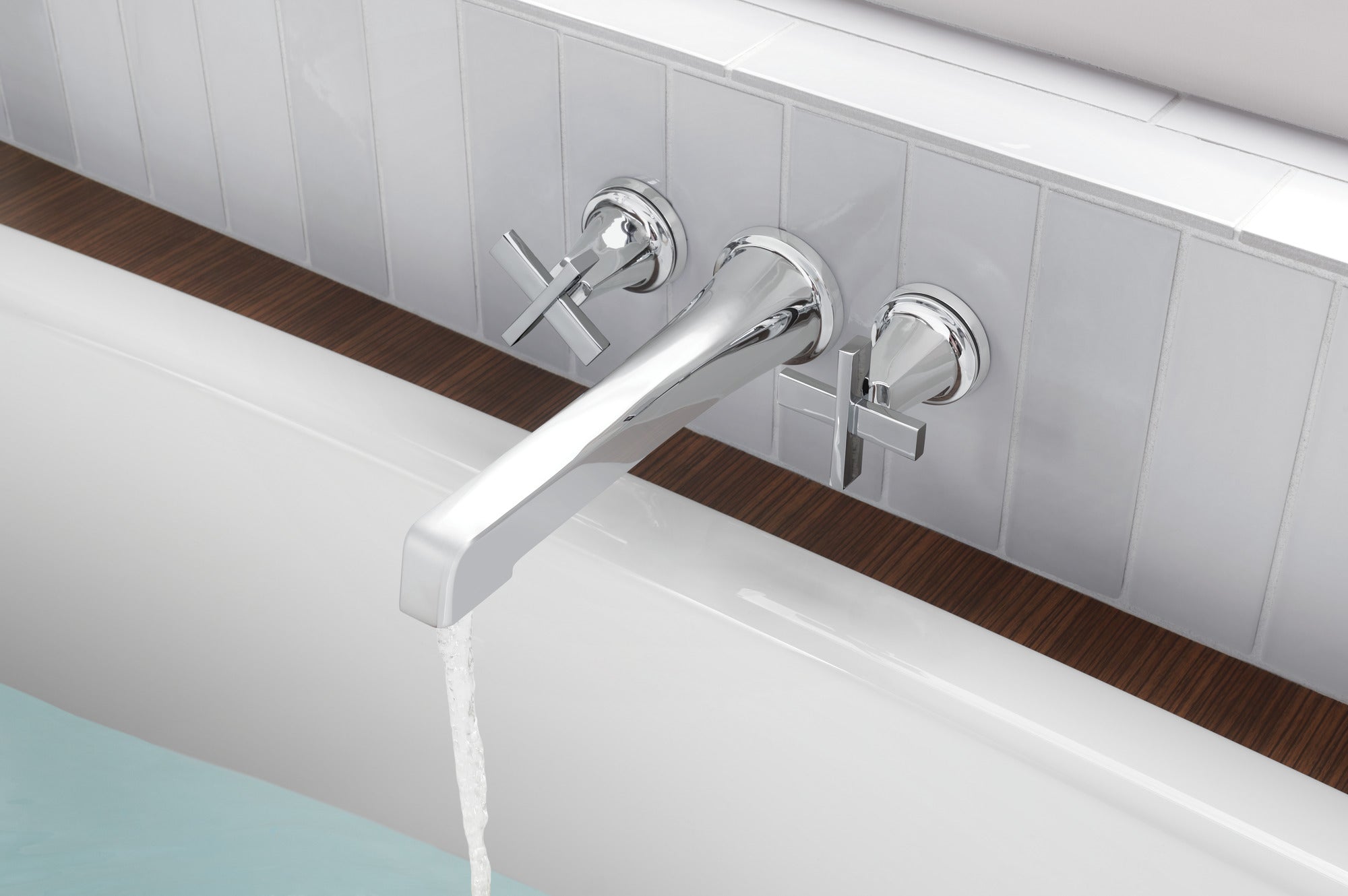 chrome tub filler