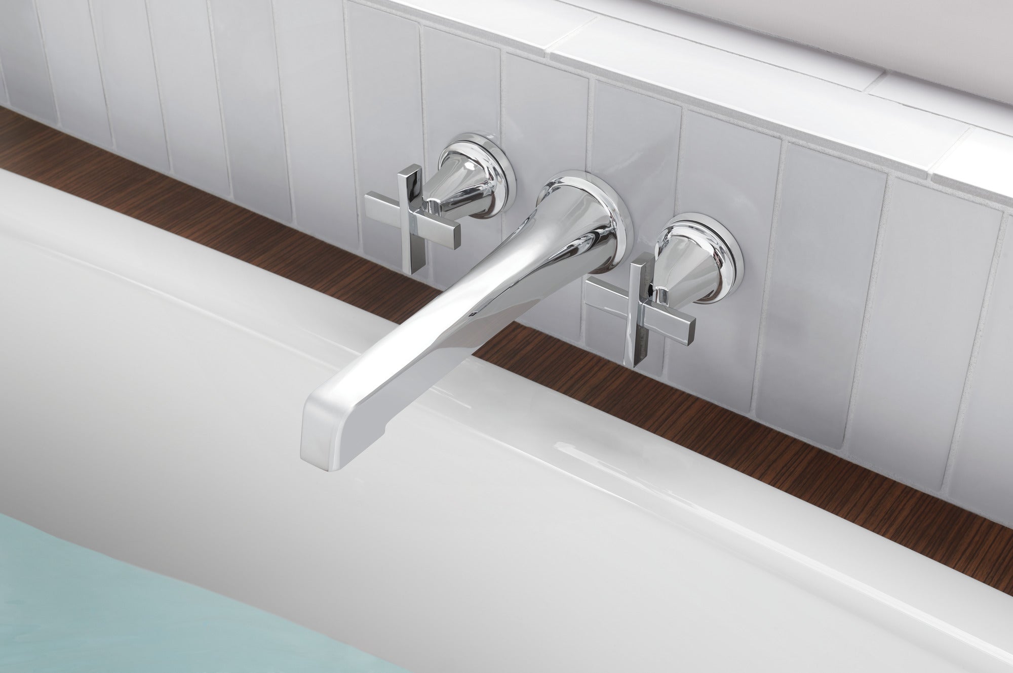 chrome tub filler