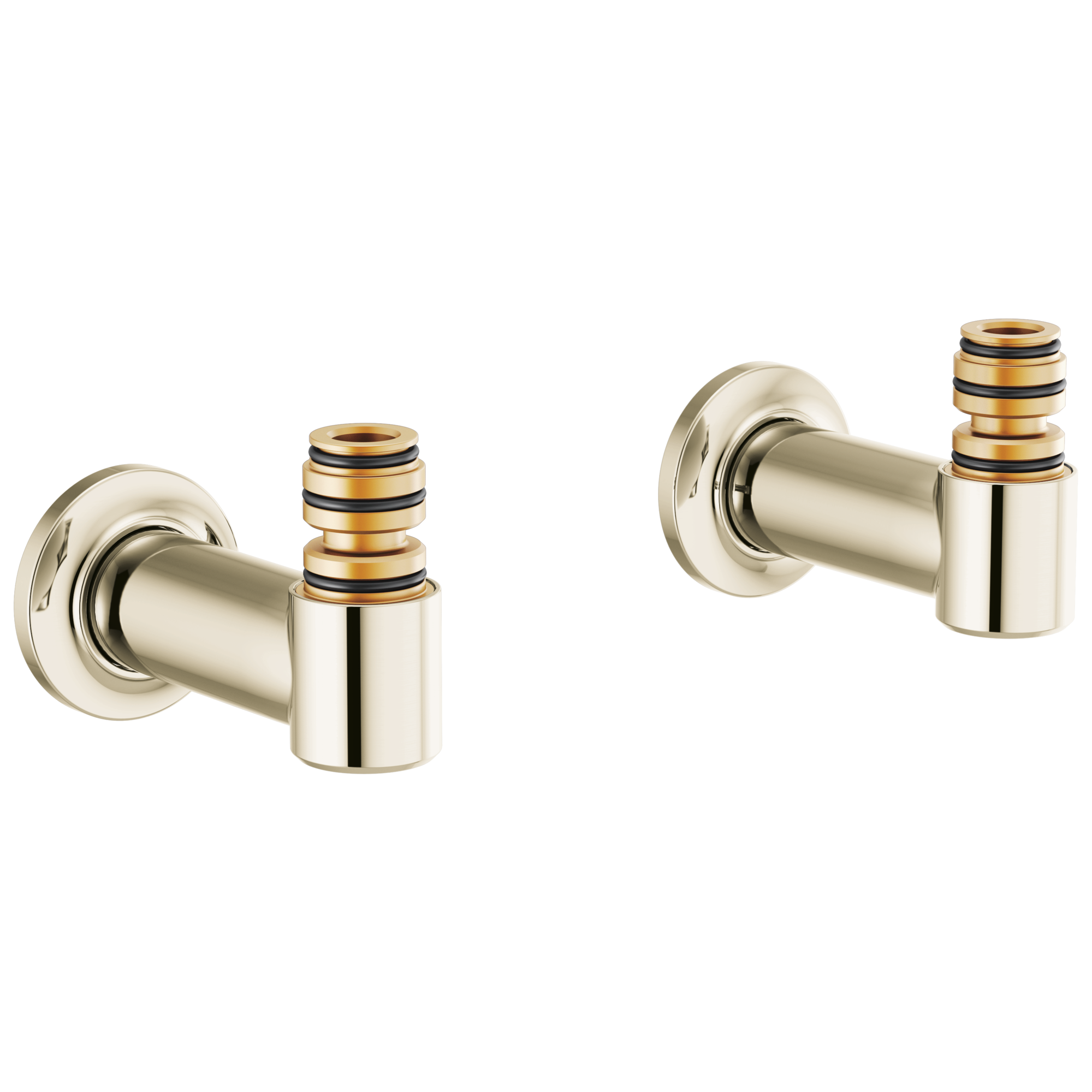 polished nickel tub filler unions