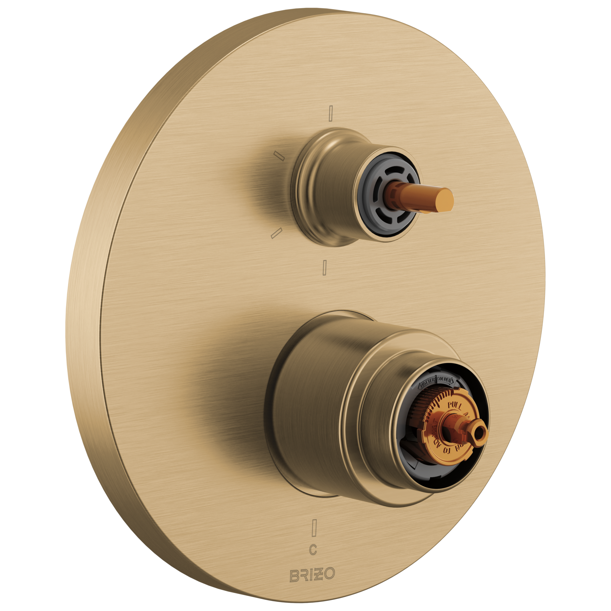 Brizo Roccesco Pressure Balance Valve with Integrated 6-Function Diverter Trim - Less Handles by Brizo