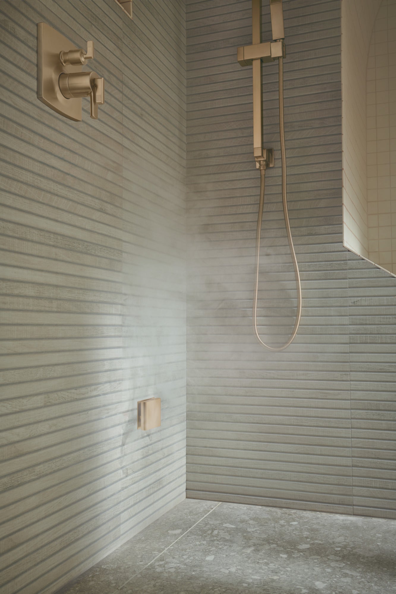 polished gold steam head