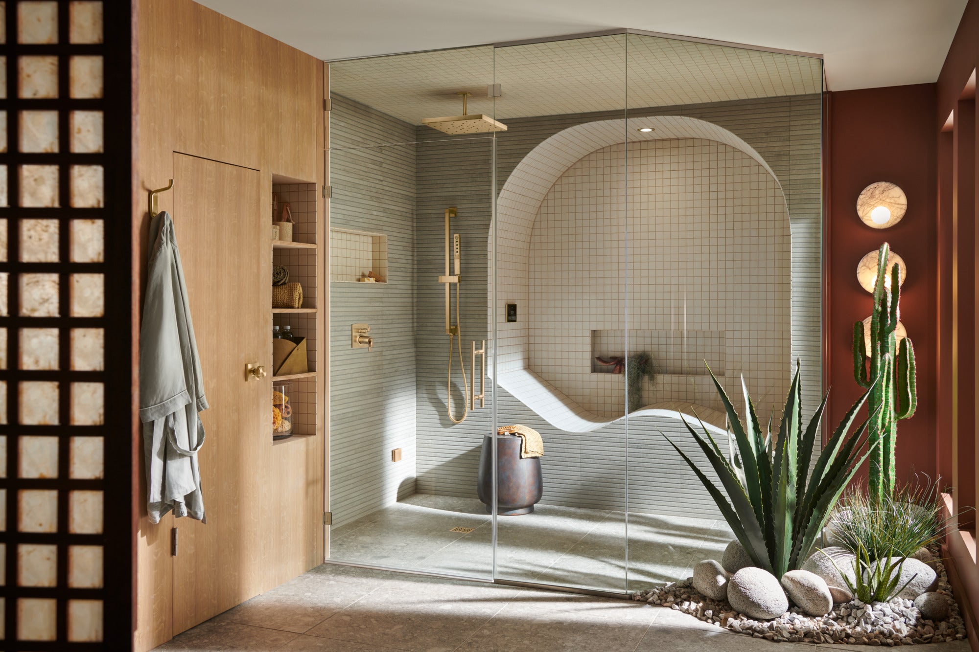 polished gold steam head