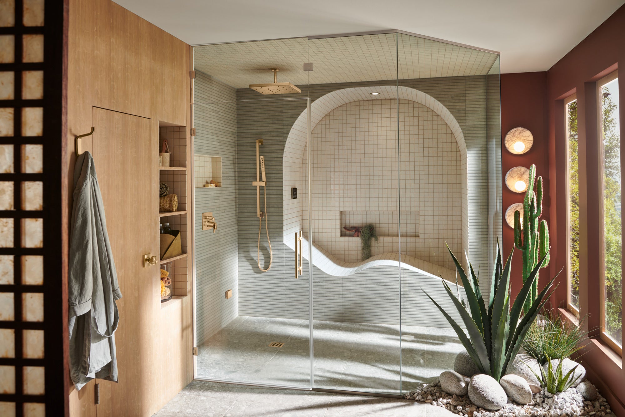 polished gold steam head