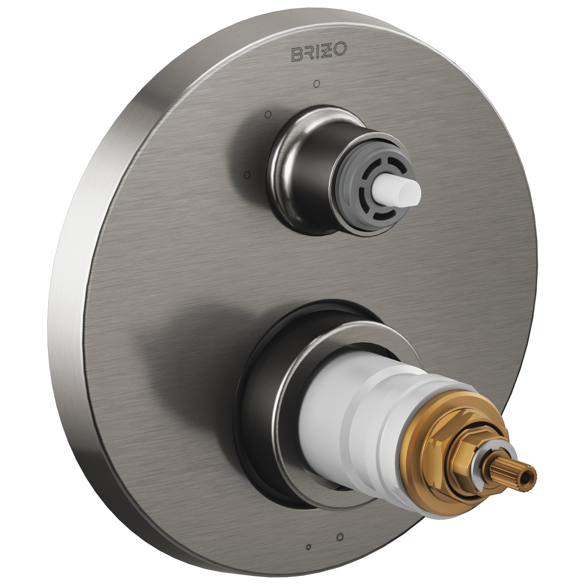 Brizo Litze TempAssure Thermostatic Valve with 3-Function Diverter Trim - Less Handles