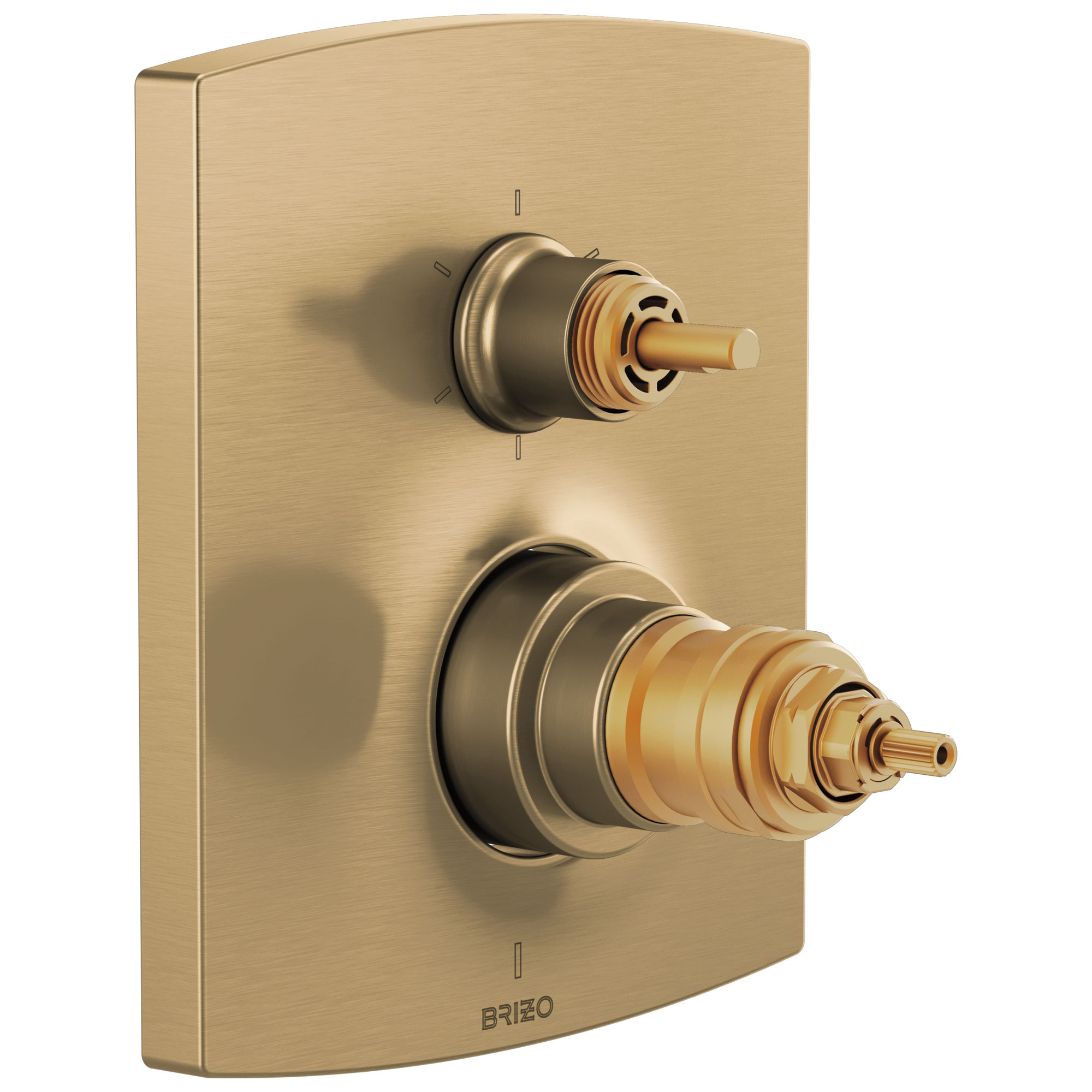 Brizo Kintsu TempAssure Thermostatic Valve with Integrated 6-Function Diverter Trim - Less Handles by Brizo