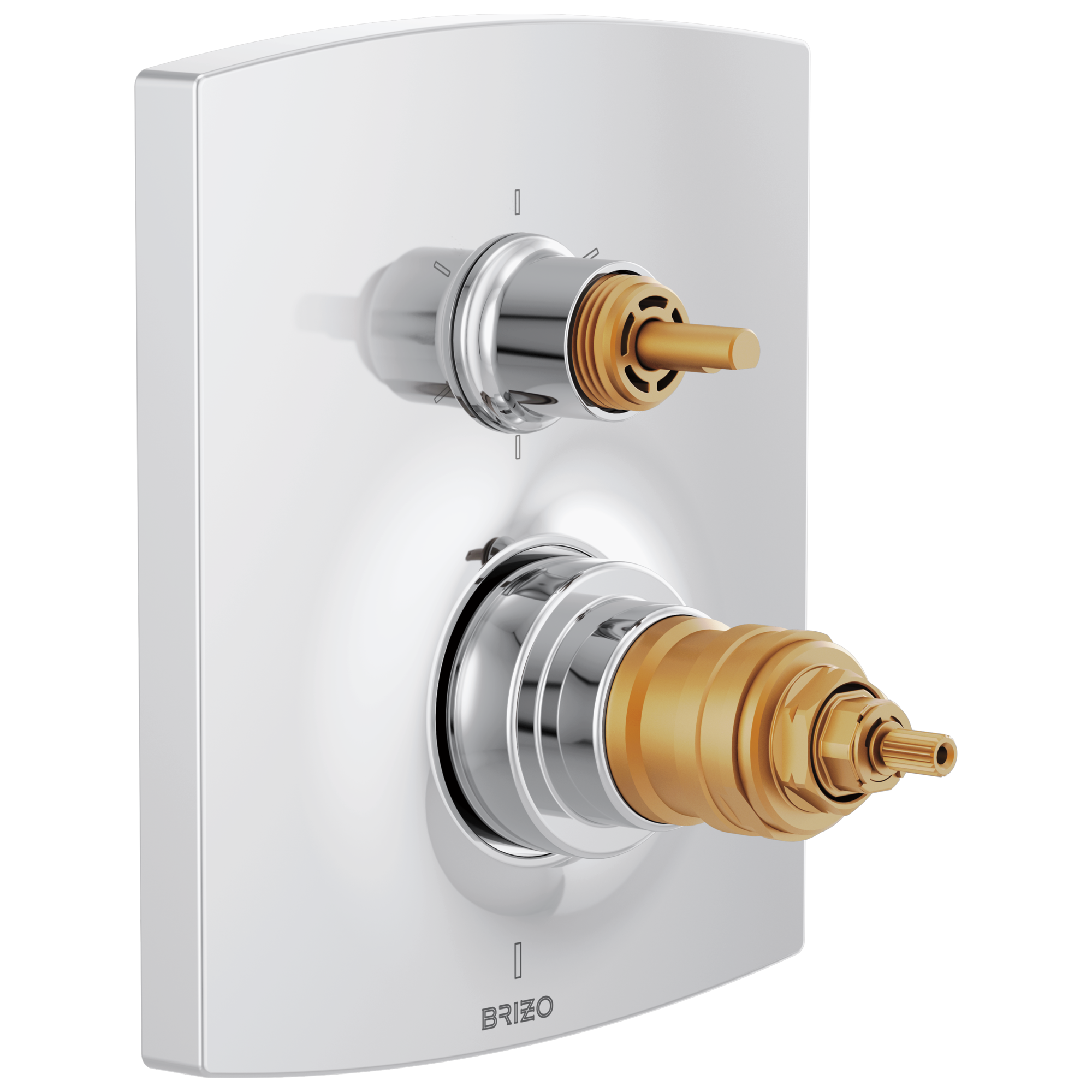 Brizo Kintsu TempAssure Thermostatic Valve with Integrated 6-Function Diverter Trim - Less Handles by Brizo