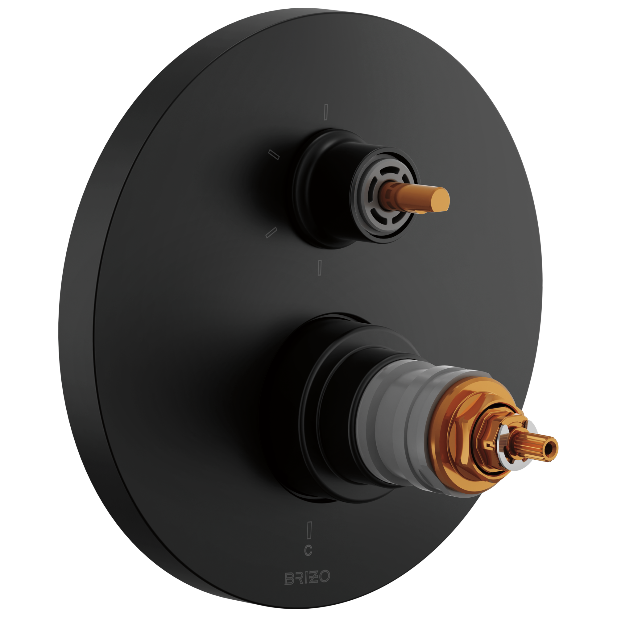 Brizo Roccesco TempAssure Thermostatic Valve with Integrated 6-Function Diverter Trim - Less Handles by Brizo