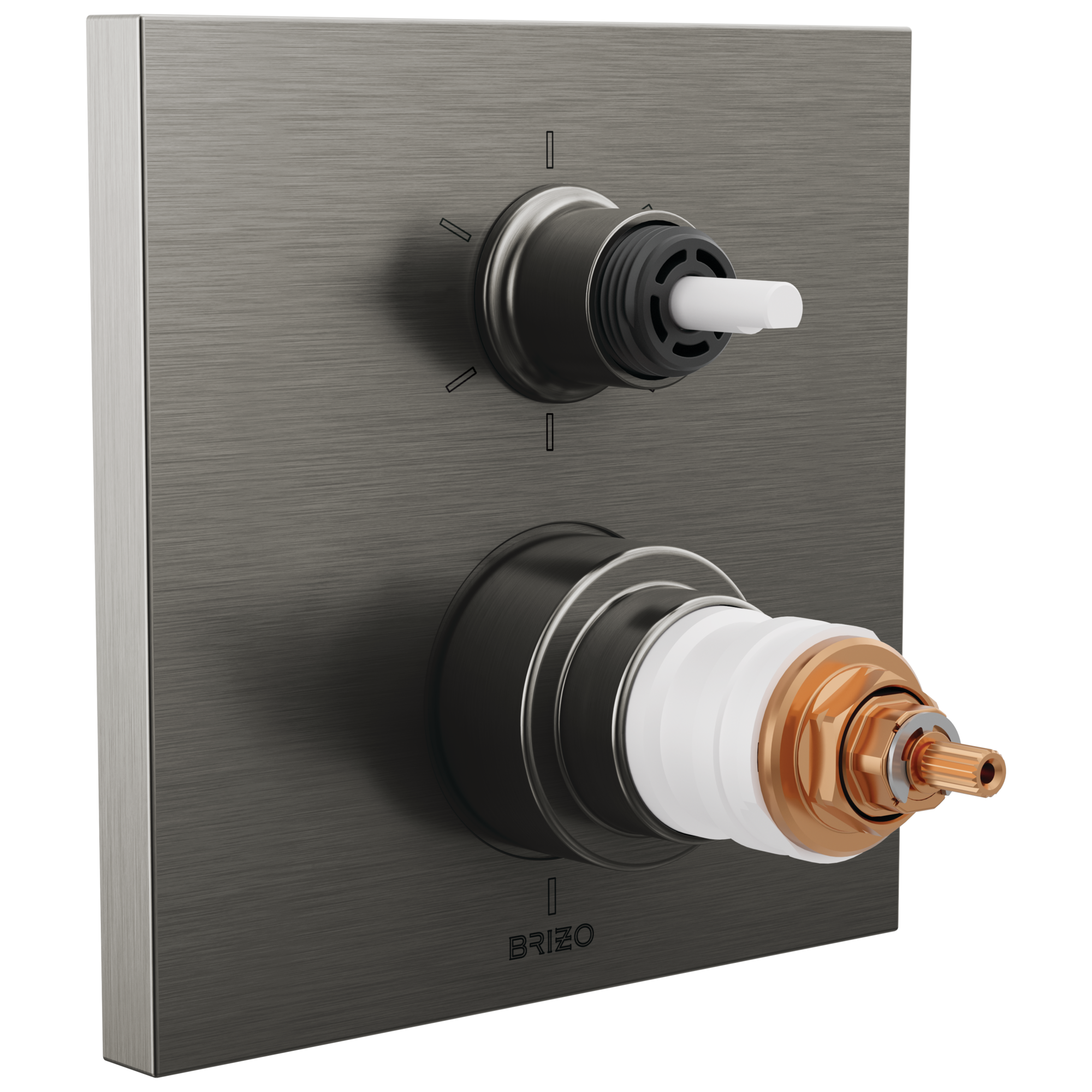 Brizo Frank Lloyd Wright TempAssure Thermostatic Valve with 6-Function Integrated Diverter Trim - Less Handles by Brizo
