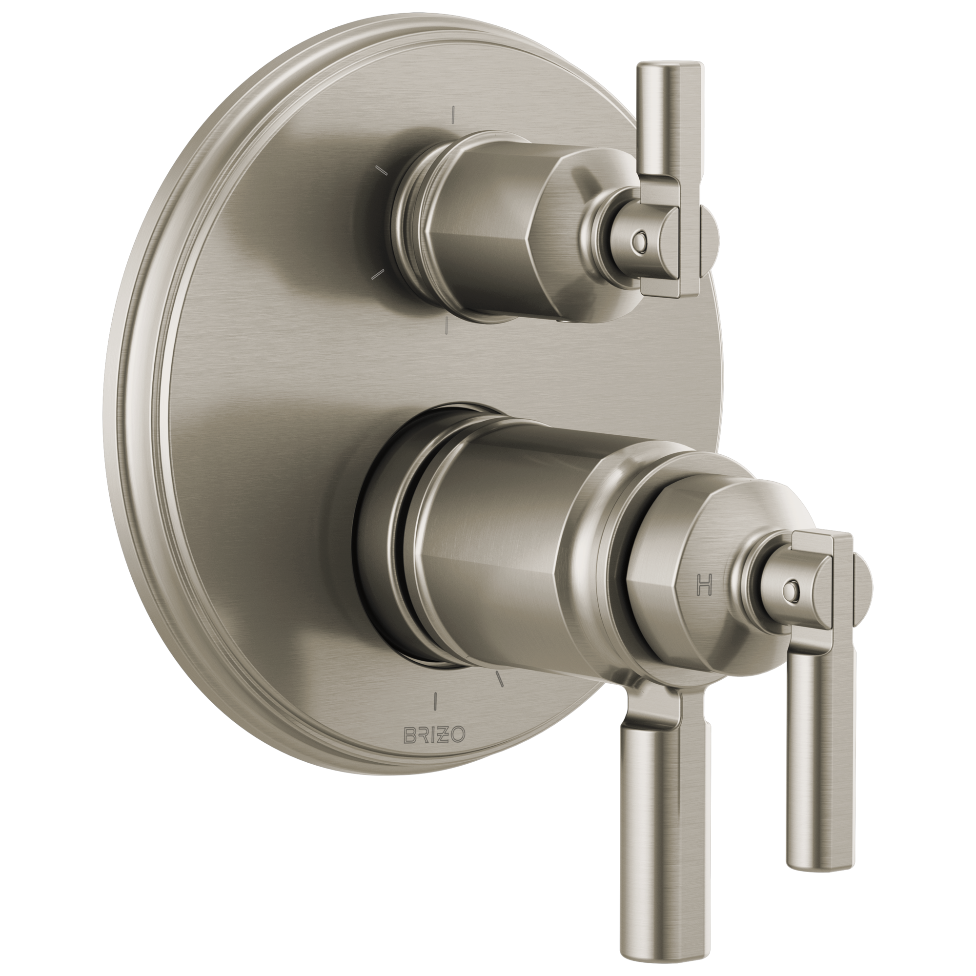 Brizo Invari Tempassure Thermostatic Valve With Integrated 6-Function Diverter Trim by Brizo