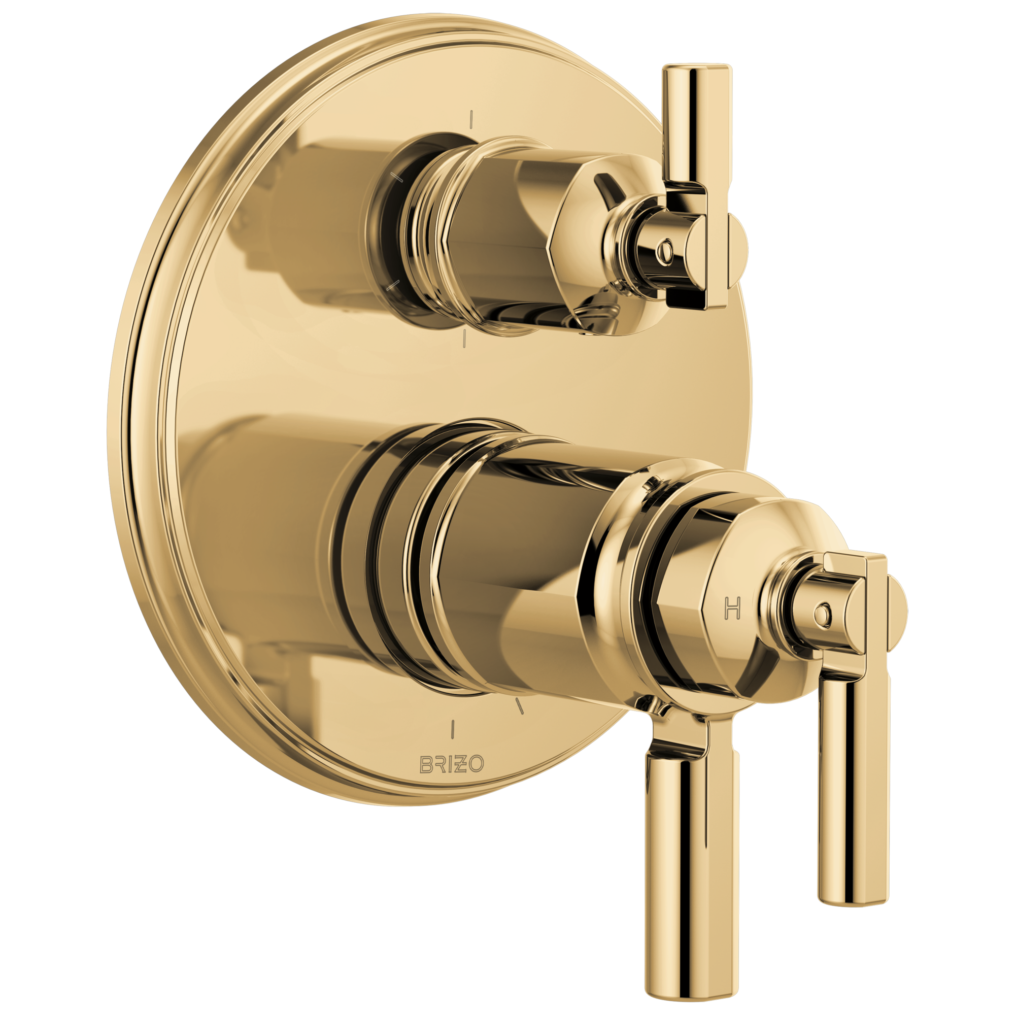 Brizo Invari Tempassure Thermostatic Valve With Integrated 6-Function Diverter Trim by Brizo