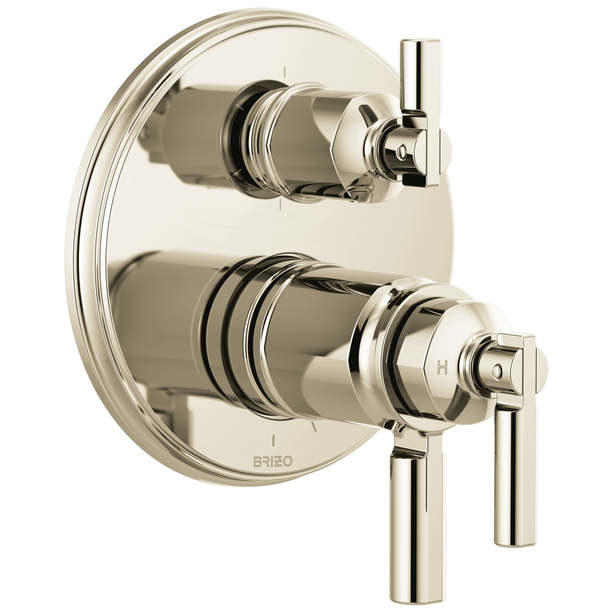 Brizo Invari Tempassure Thermostatic Valve With Integrated 6-Function Diverter Trim by Brizo