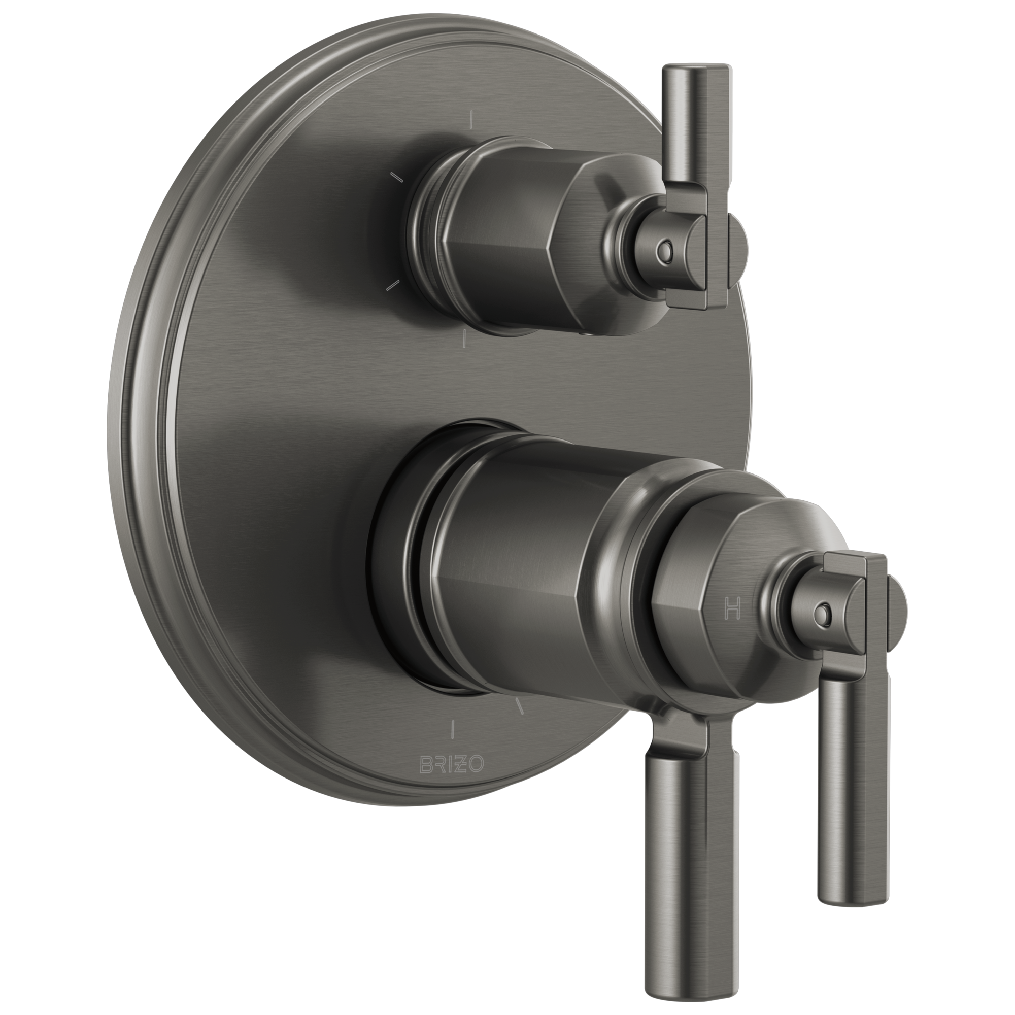 Brizo Invari Tempassure Thermostatic Valve With Integrated 6-Function Diverter Trim by Brizo