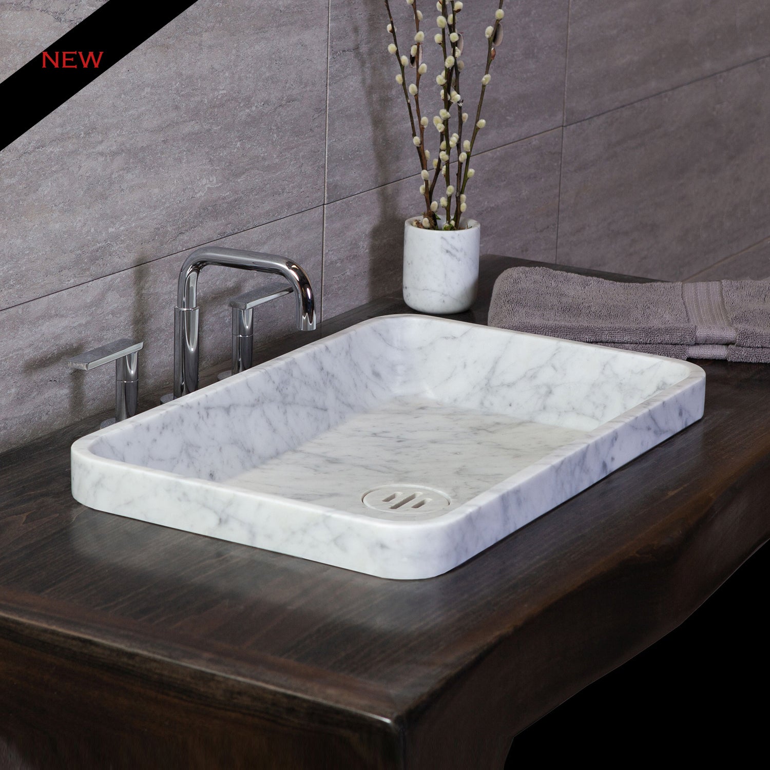 carara marble sink